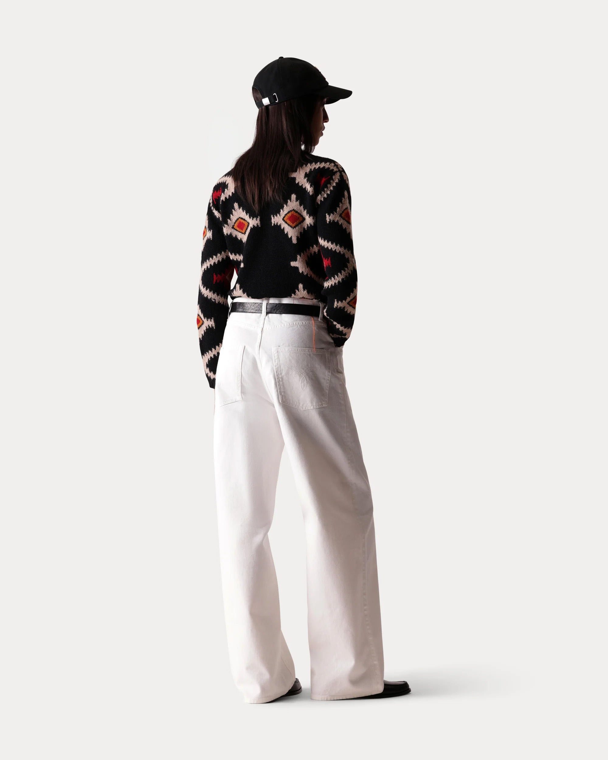Jaron Pantaloni Gamba Ampia In Bull Di Cotone