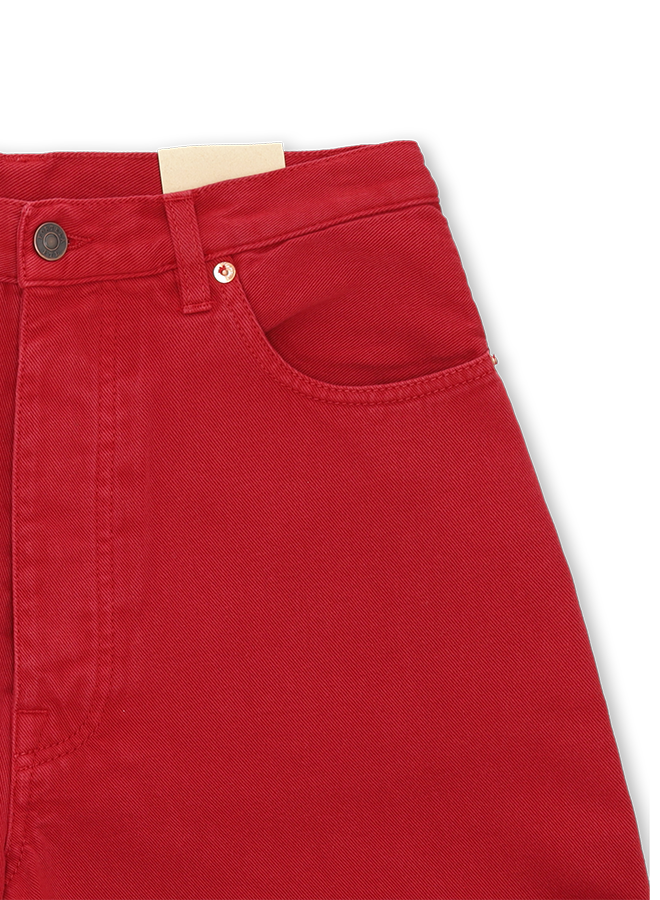 Jaron Pantaloni Gamba Ampia In Twill Di Cotone