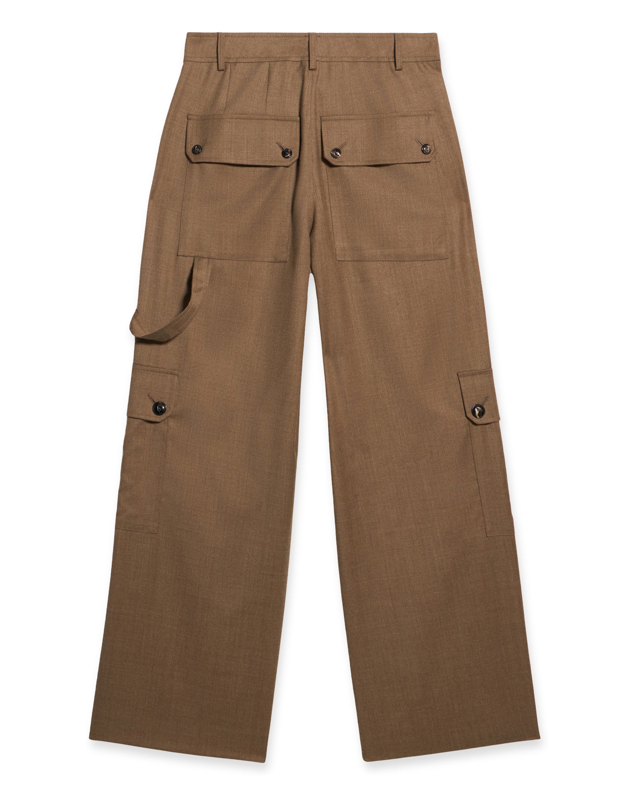 Jayda Pantaloni Militari Cargo In Fresco Lana 