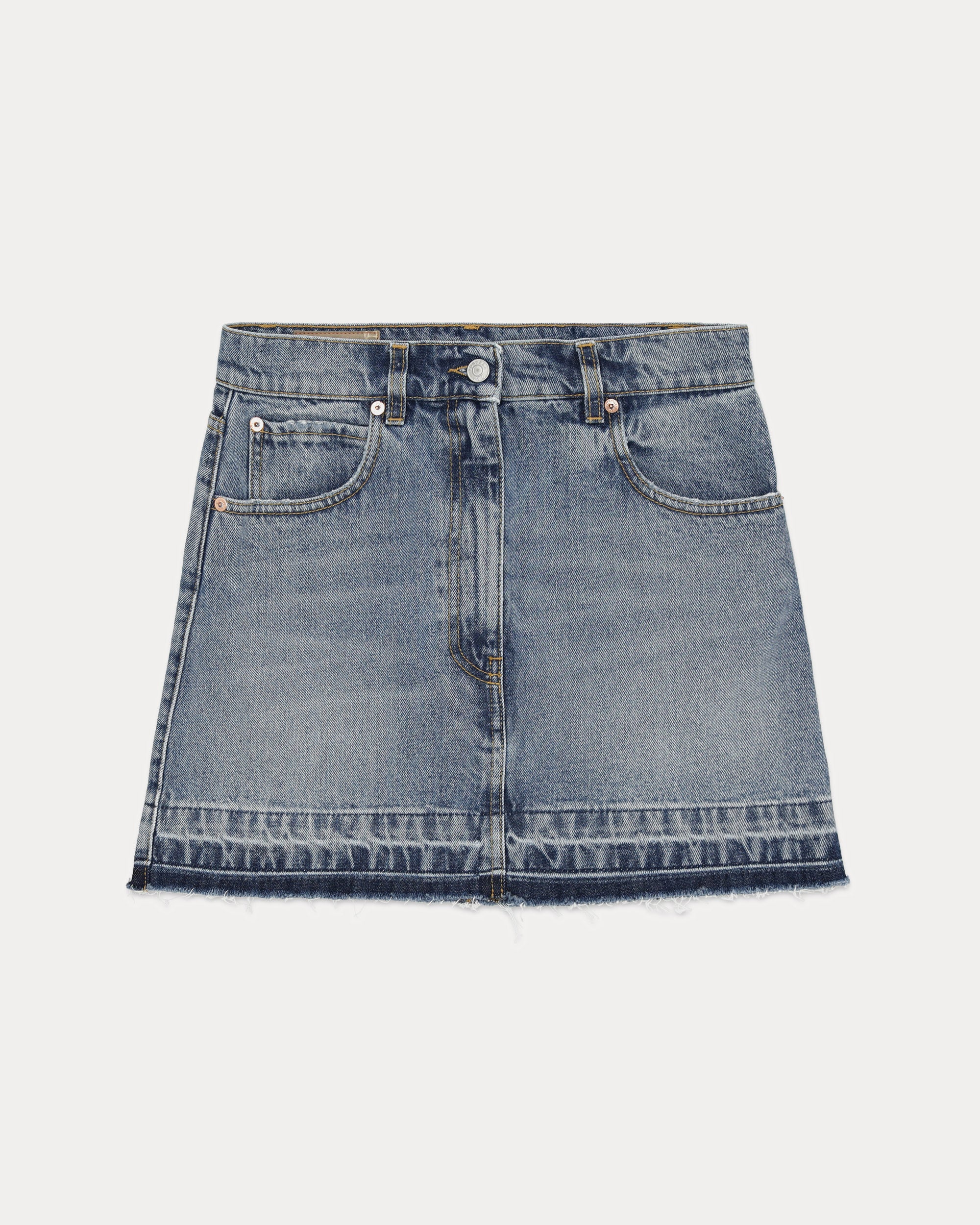 Jeraldine Mini Gonna in Denim