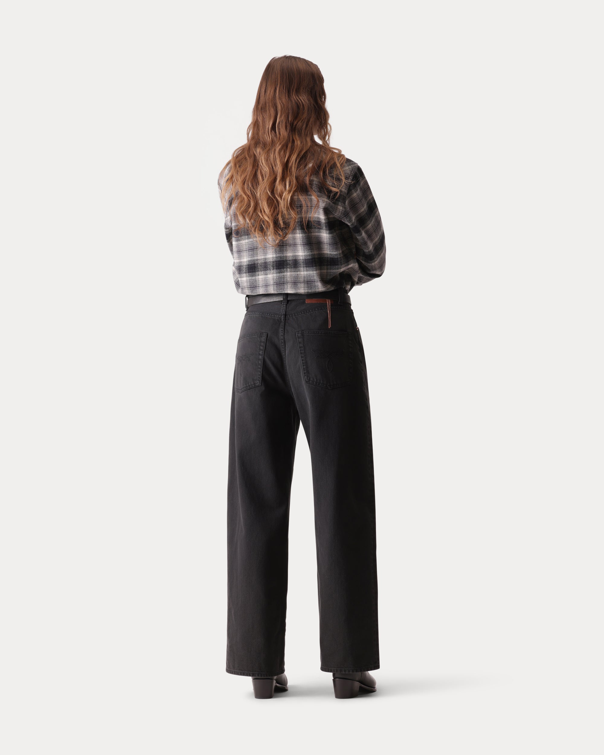 Jaron Wide Leg Trousers in Cotton Bull