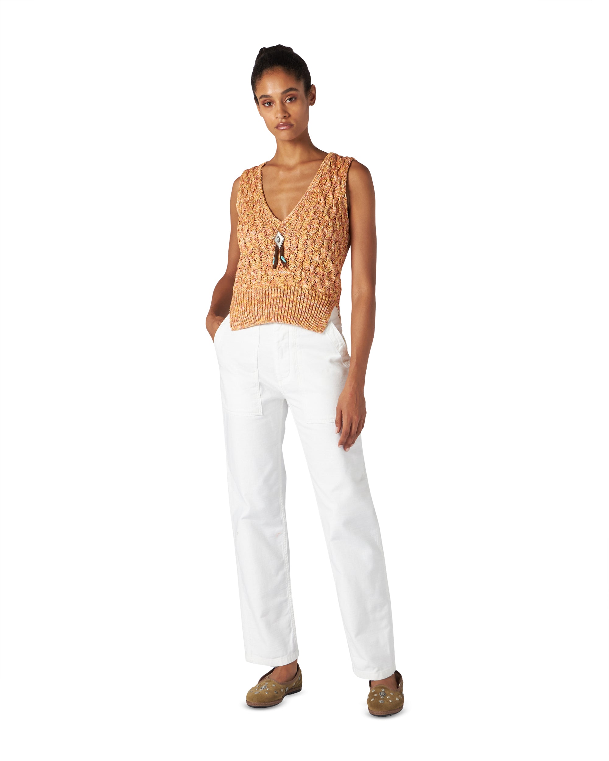 Jerry Pantaloni Fatigue In Cotone Satin