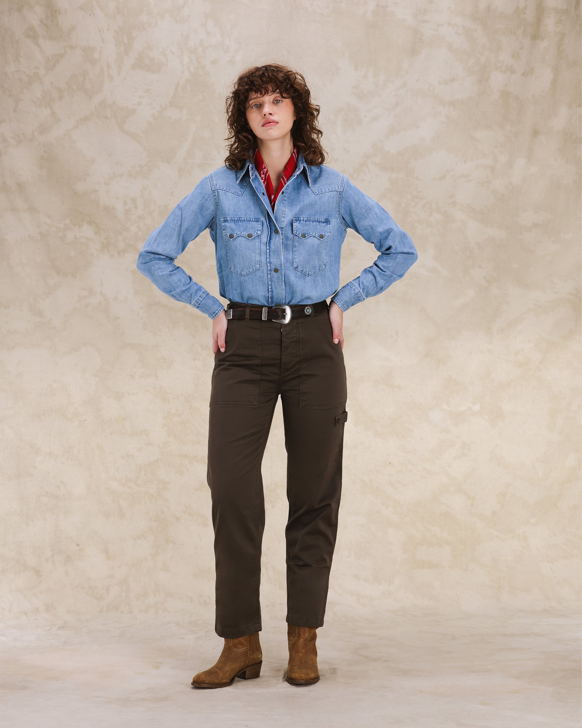 Jerryt Pantaloni Fatigue In Gabardine