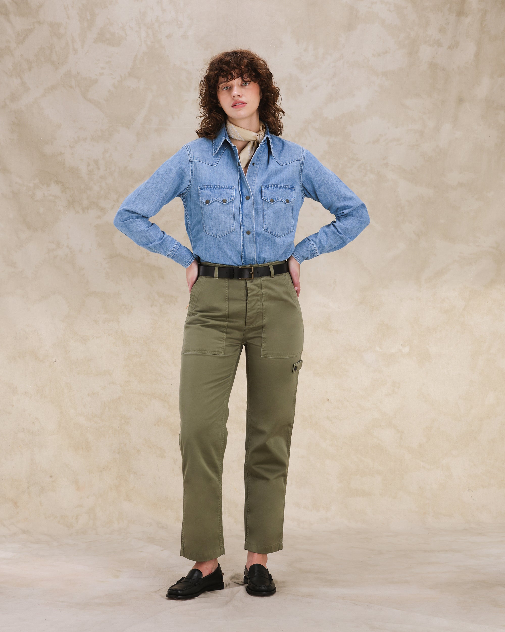 Jerryt Pantaloni Fatigue In Gabardine