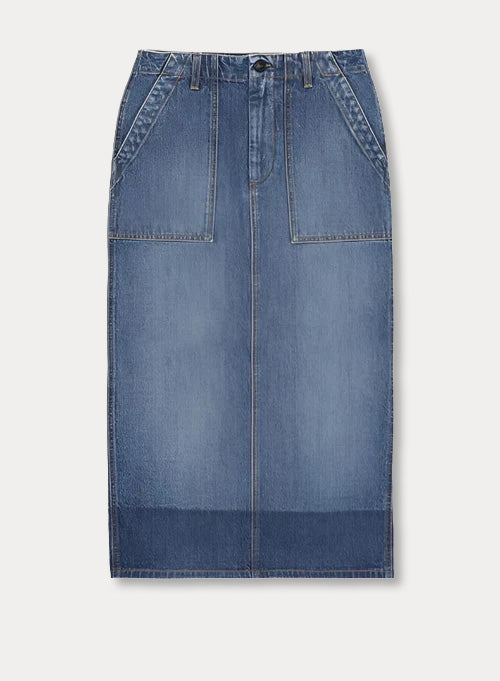 Jia Denim Fatigue Skirt Custom Wash