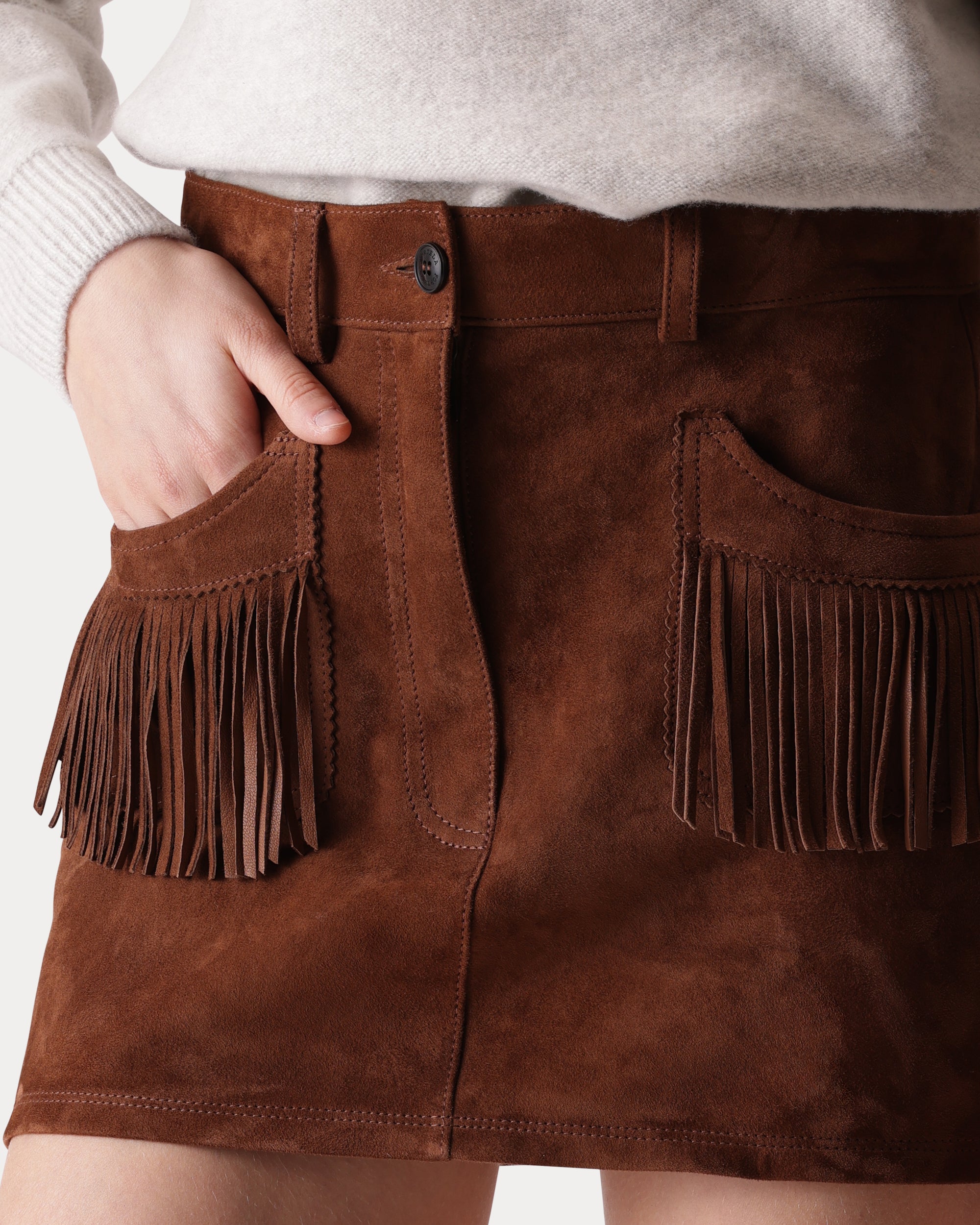 Jinger Suede Mini Skirt