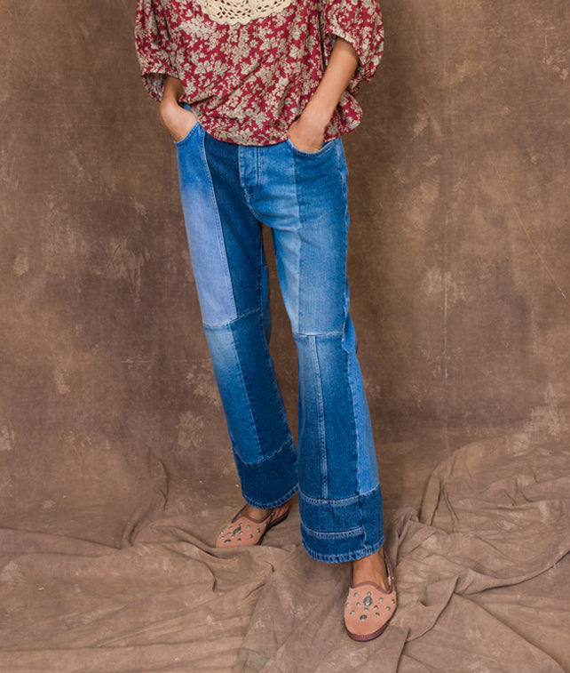 Joleen Pantaloni 5 Tasche Patchwork