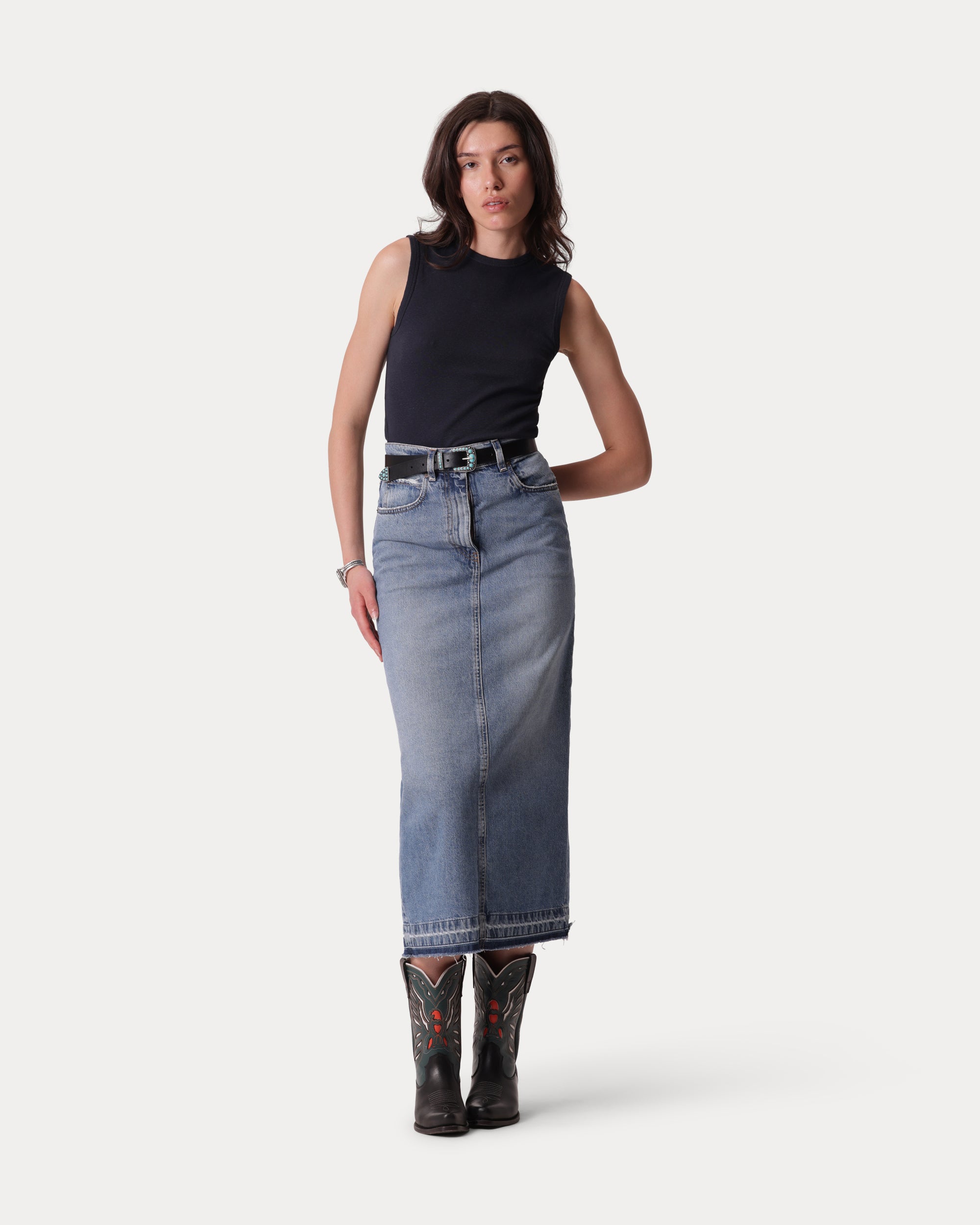 Jorgy Denim Skirt Stone Wash
