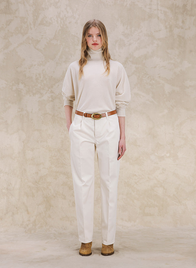 Judy Heavy Gabardine Cotton Trousers
