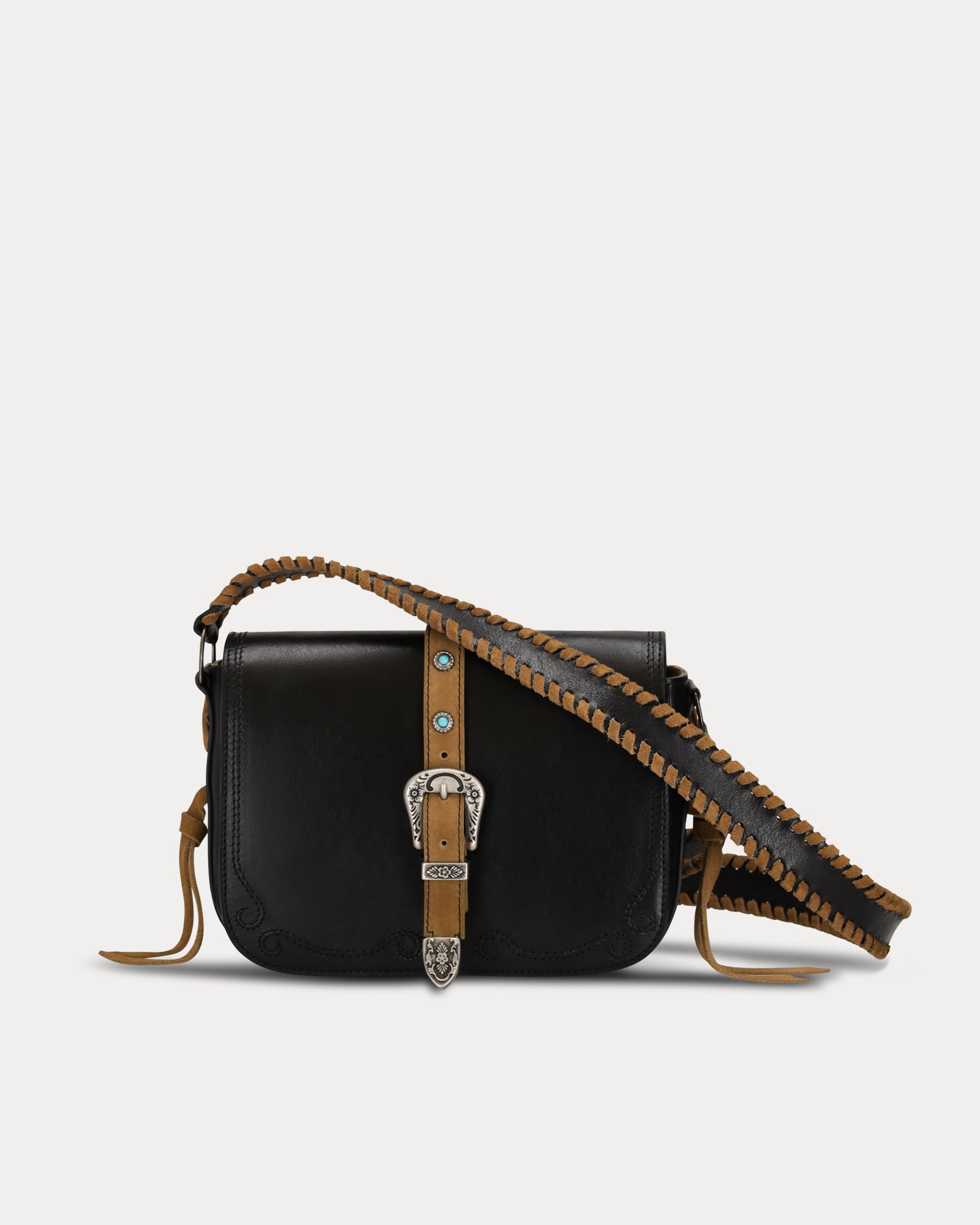 Kiki Borsa in Pelle di Vitello con Infilature e Borchie