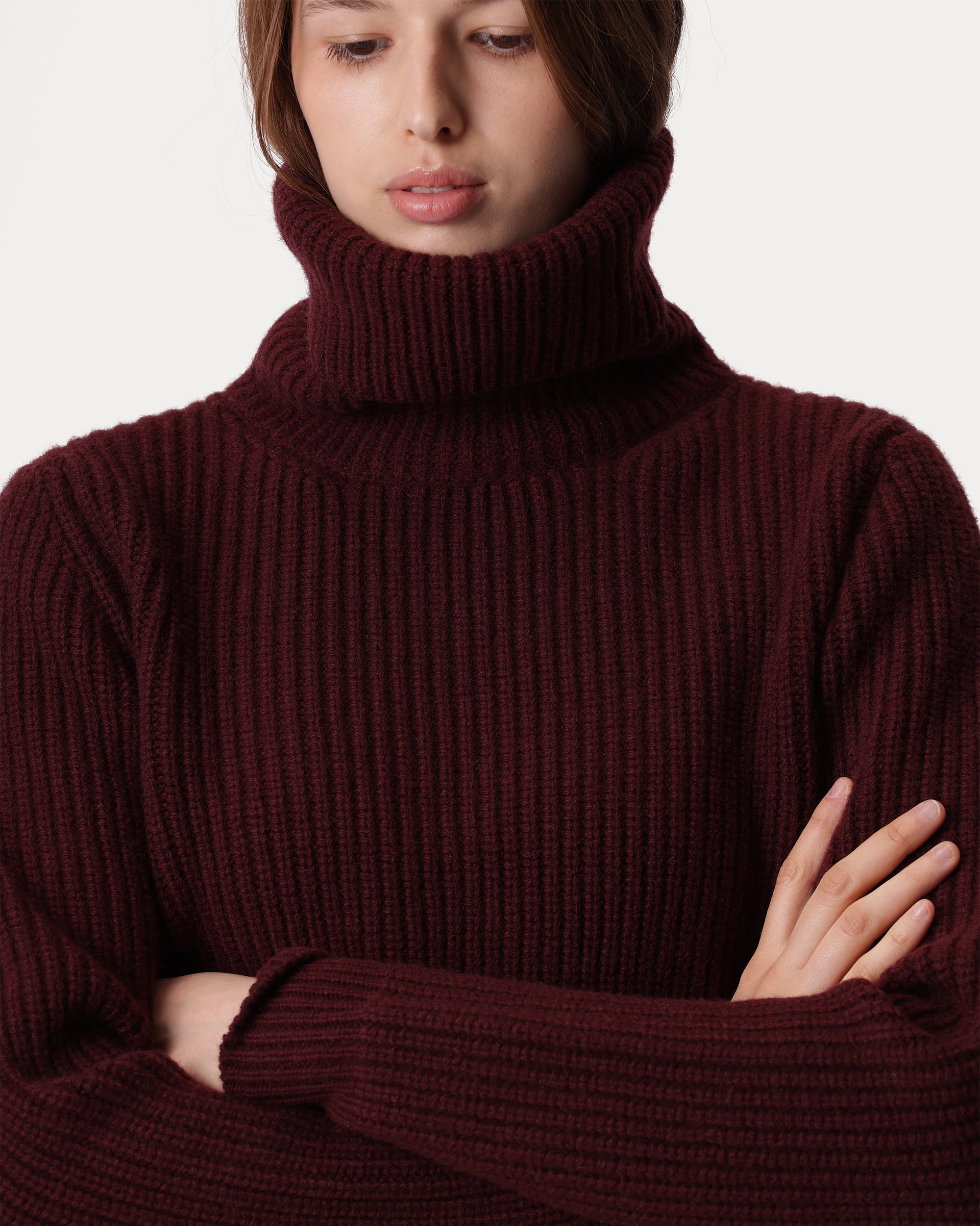 Leona Maglione Collo Alto In Lana e Cashmere