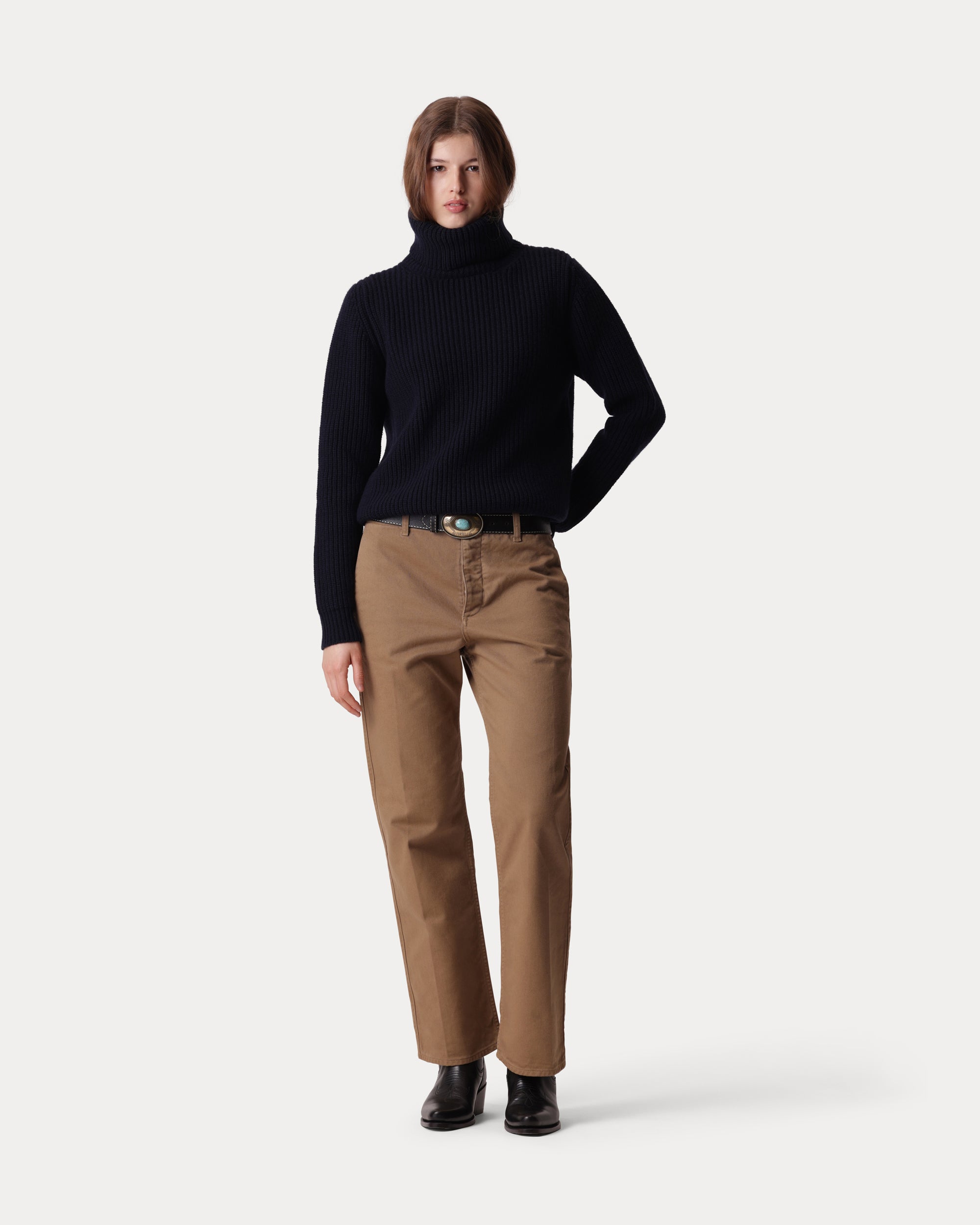 Leona Maglione Collo Alto In Lana e Cashmere