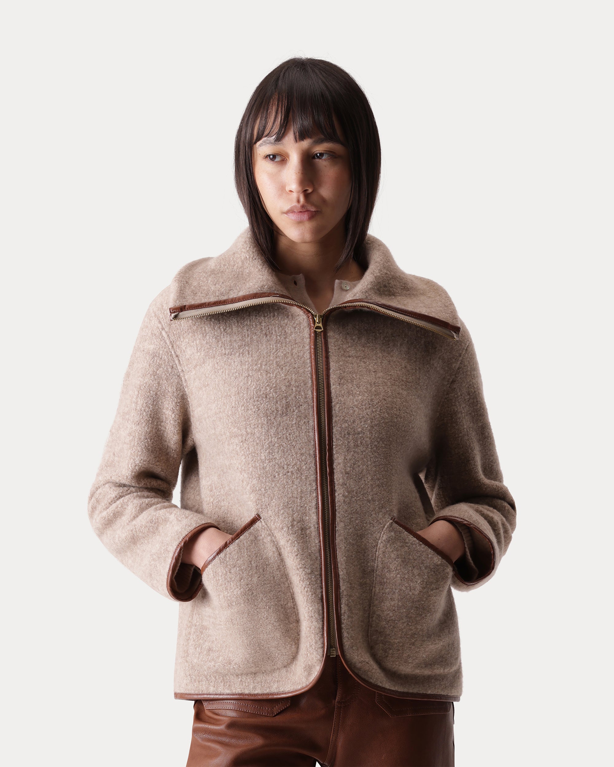 Lolie Giacca Teddy In Cashmere E Seta 