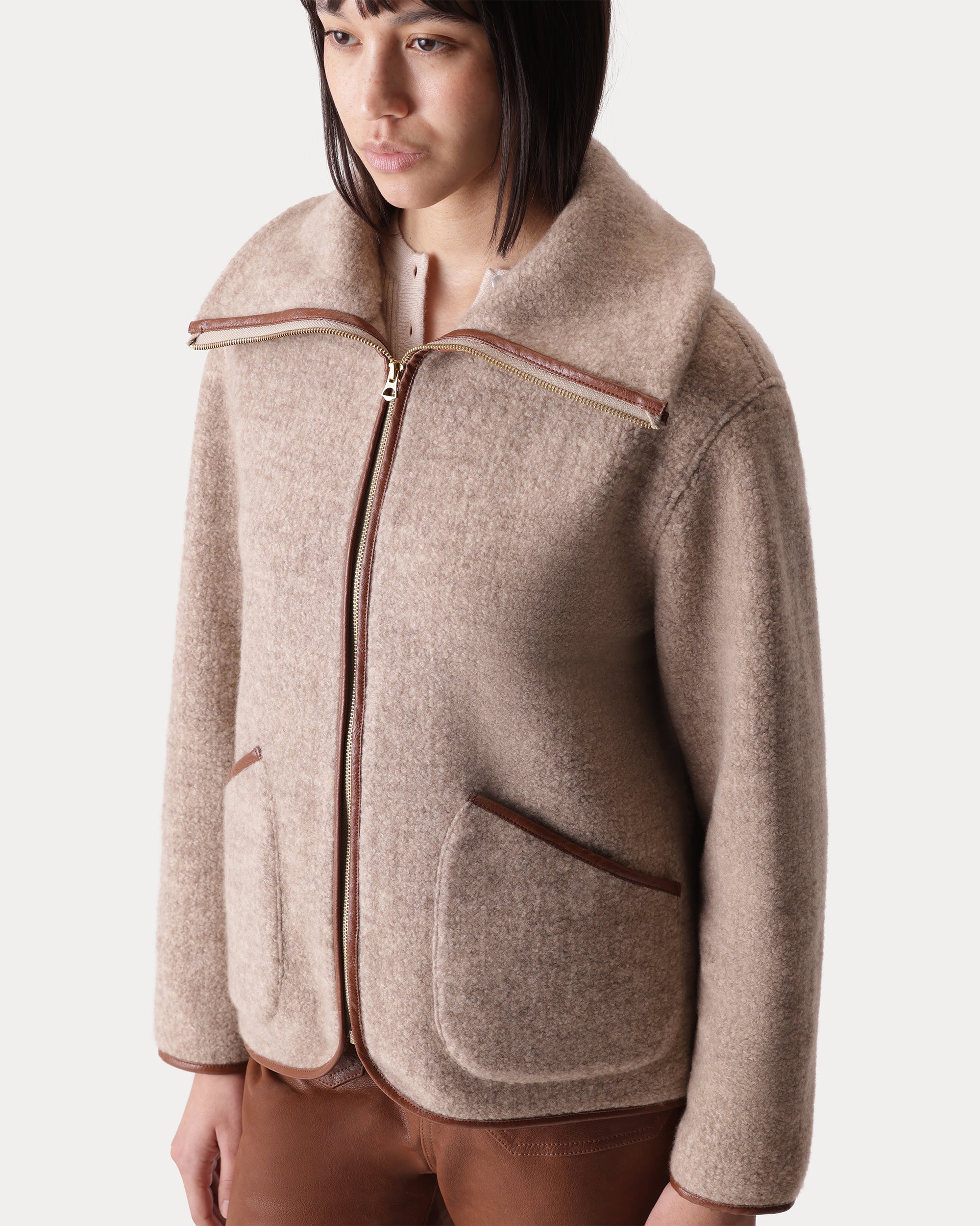 Lolie Giacca Teddy In Cashmere E Seta 
