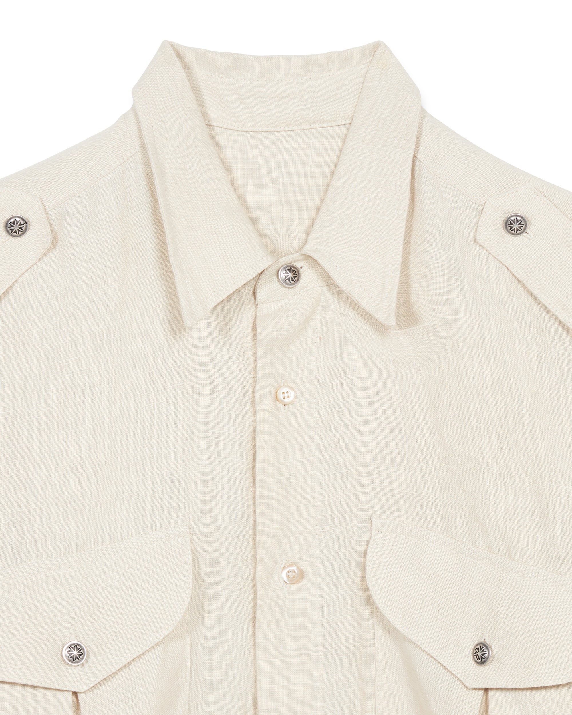 Luke Camicia Sahariana In Lino