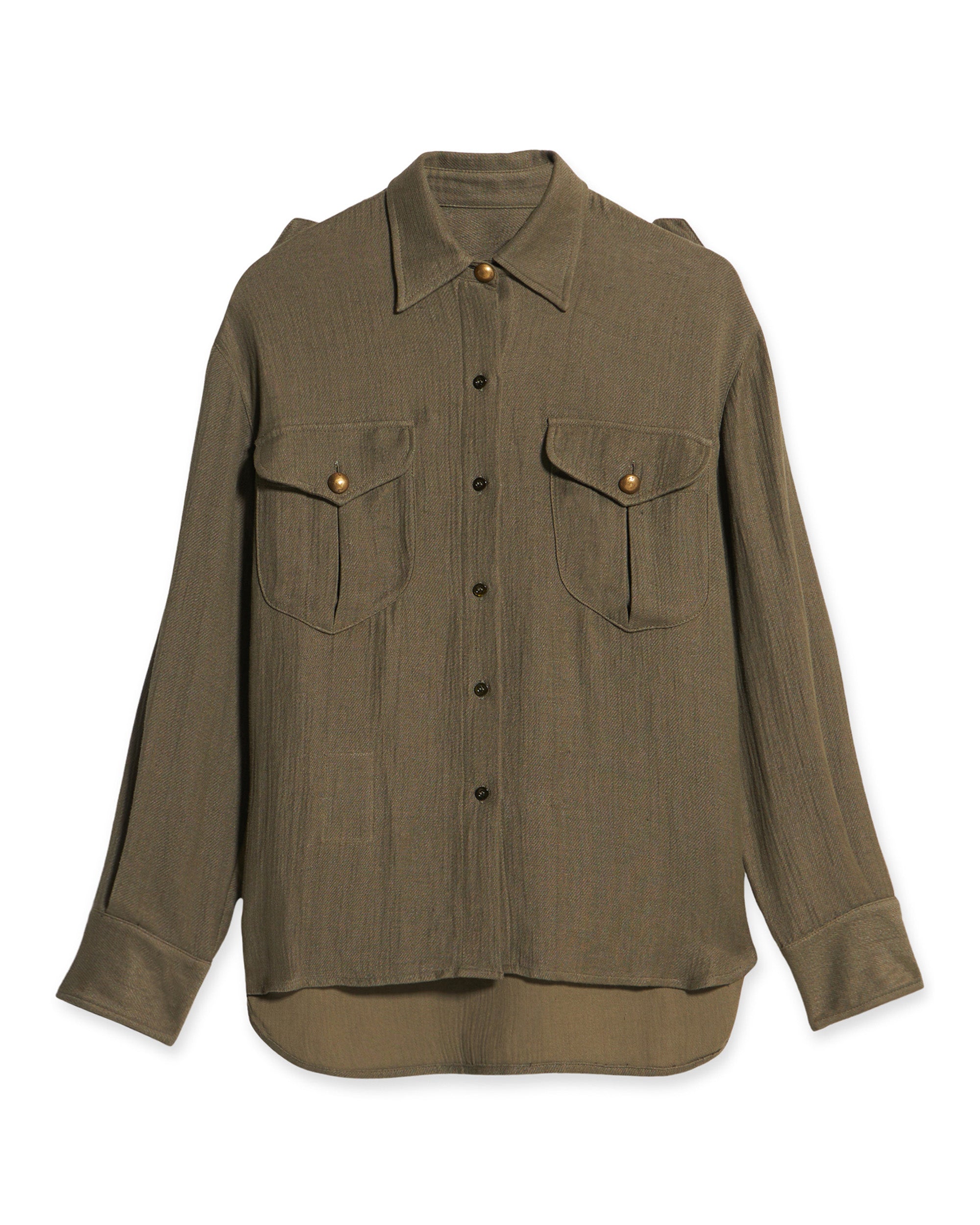 Luke Camicia Sahariana In Lino E Viscosa