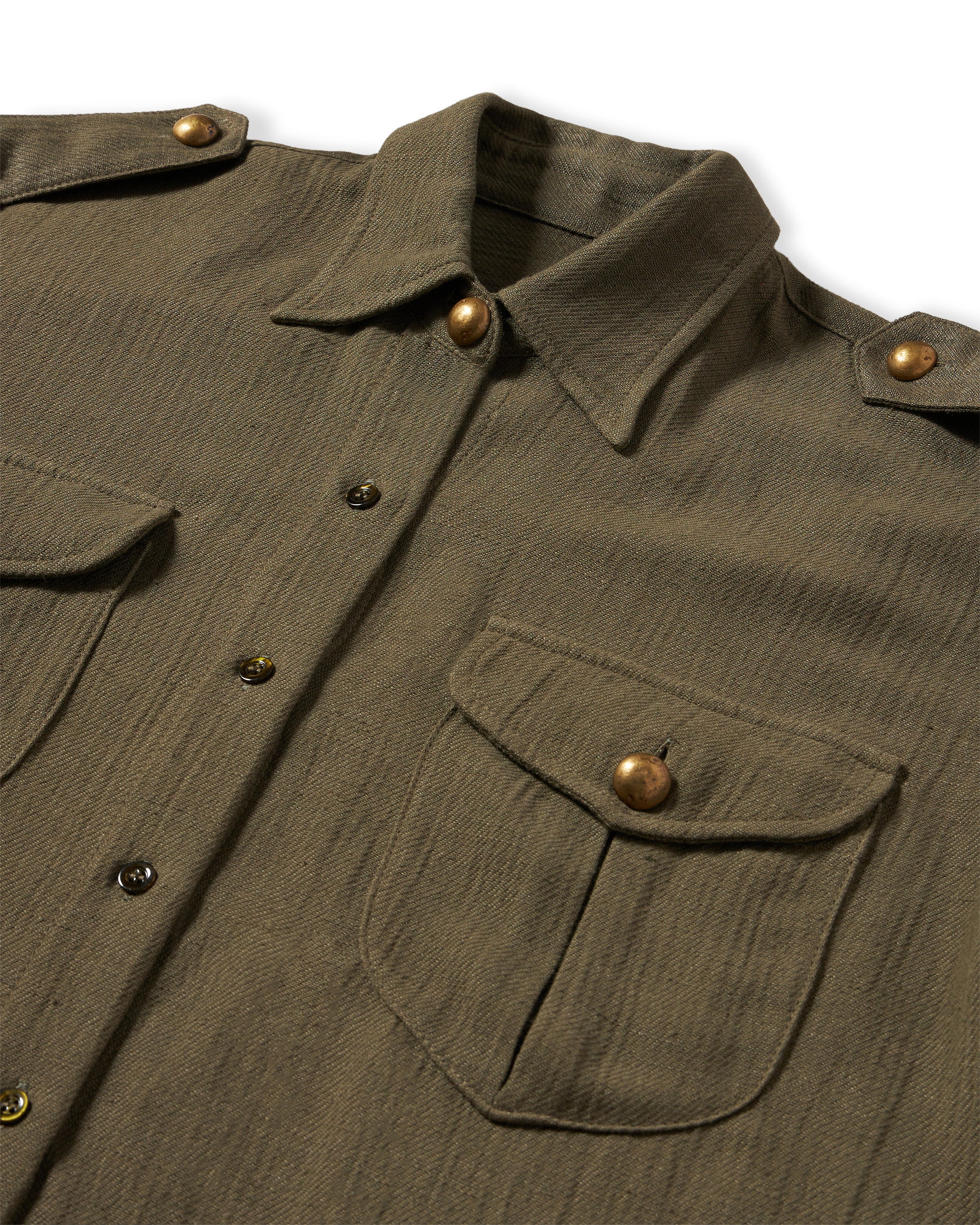 Luke Camicia Sahariana In Lino E Viscosa