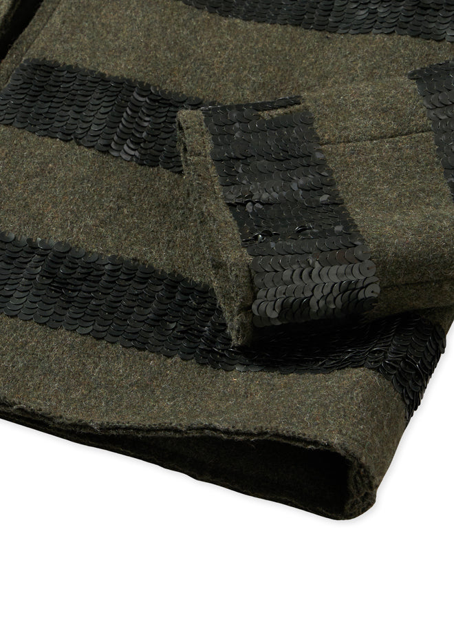 Marine Giacca In Lana Con Pailettes