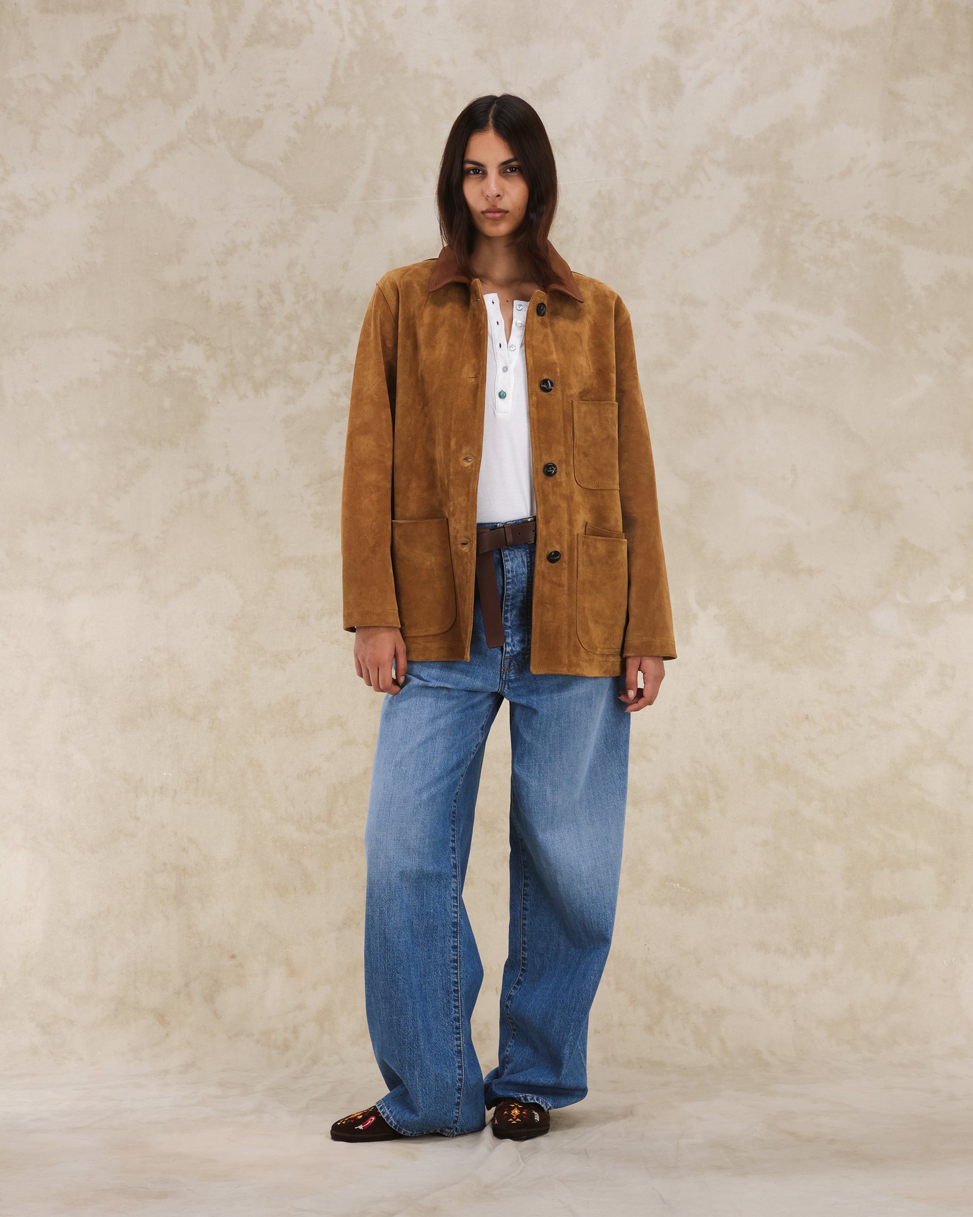 Montana Giacca Work In Pelle Scamosciata