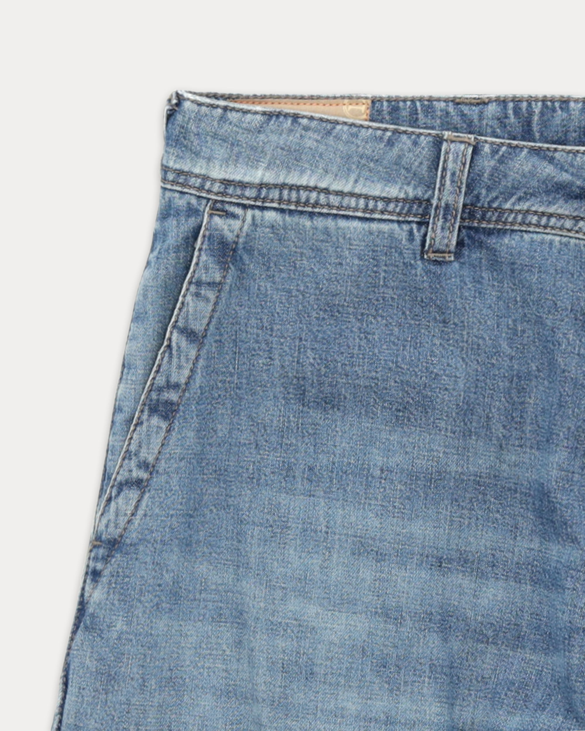 Naelia Lightweight Japan Denim Pants Stone Wash
