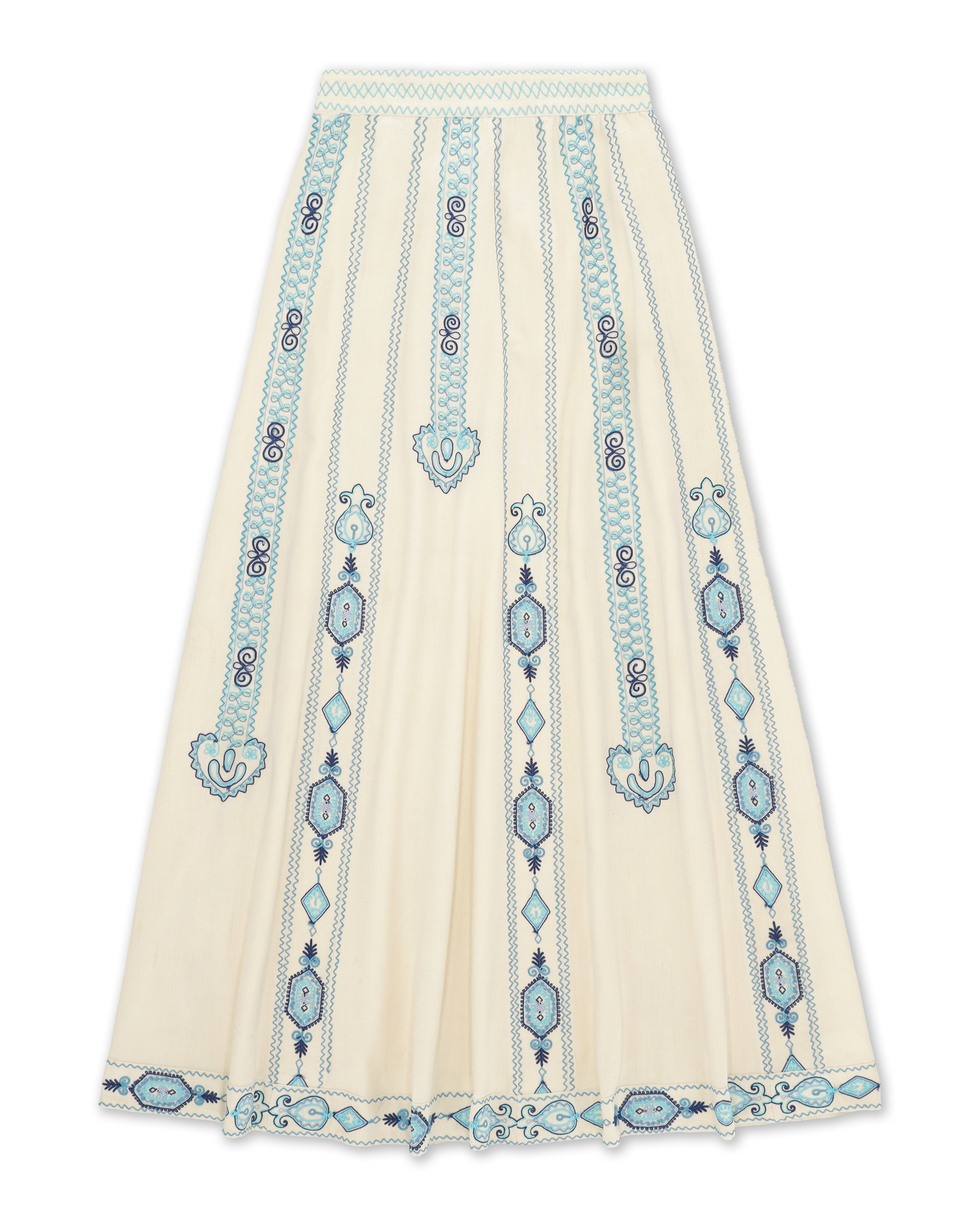 Nicea Gonna Con Ricami Bi-Color