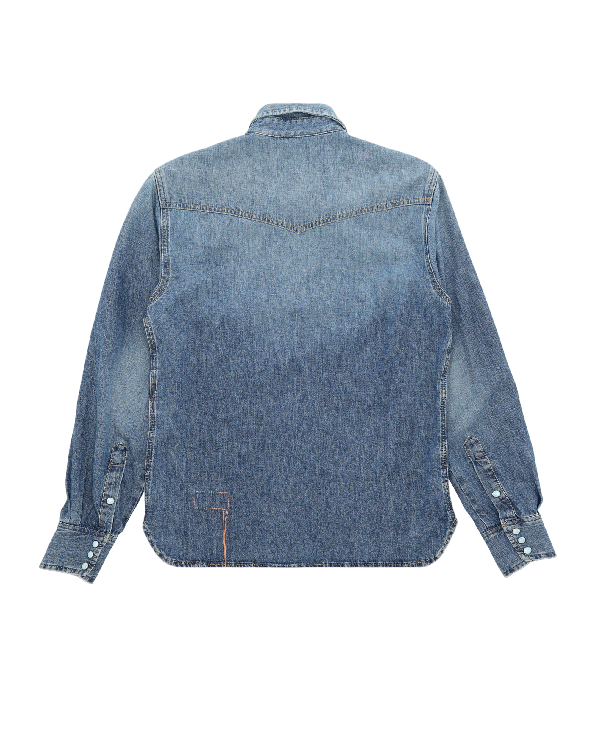 Ntex Camicia Texana In Denim Stone Wash