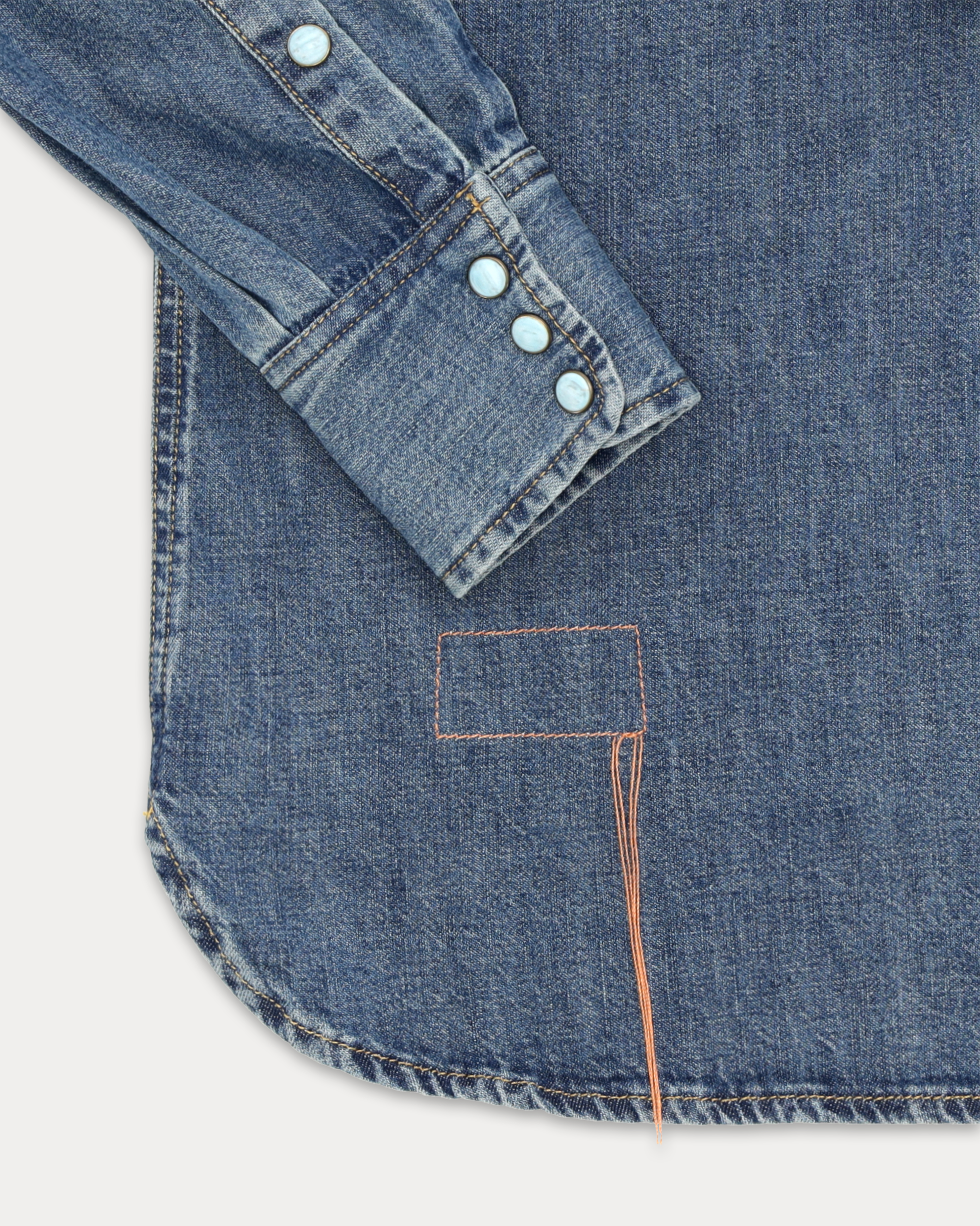 Ntex Camicia Texana In Denim Stone Wash