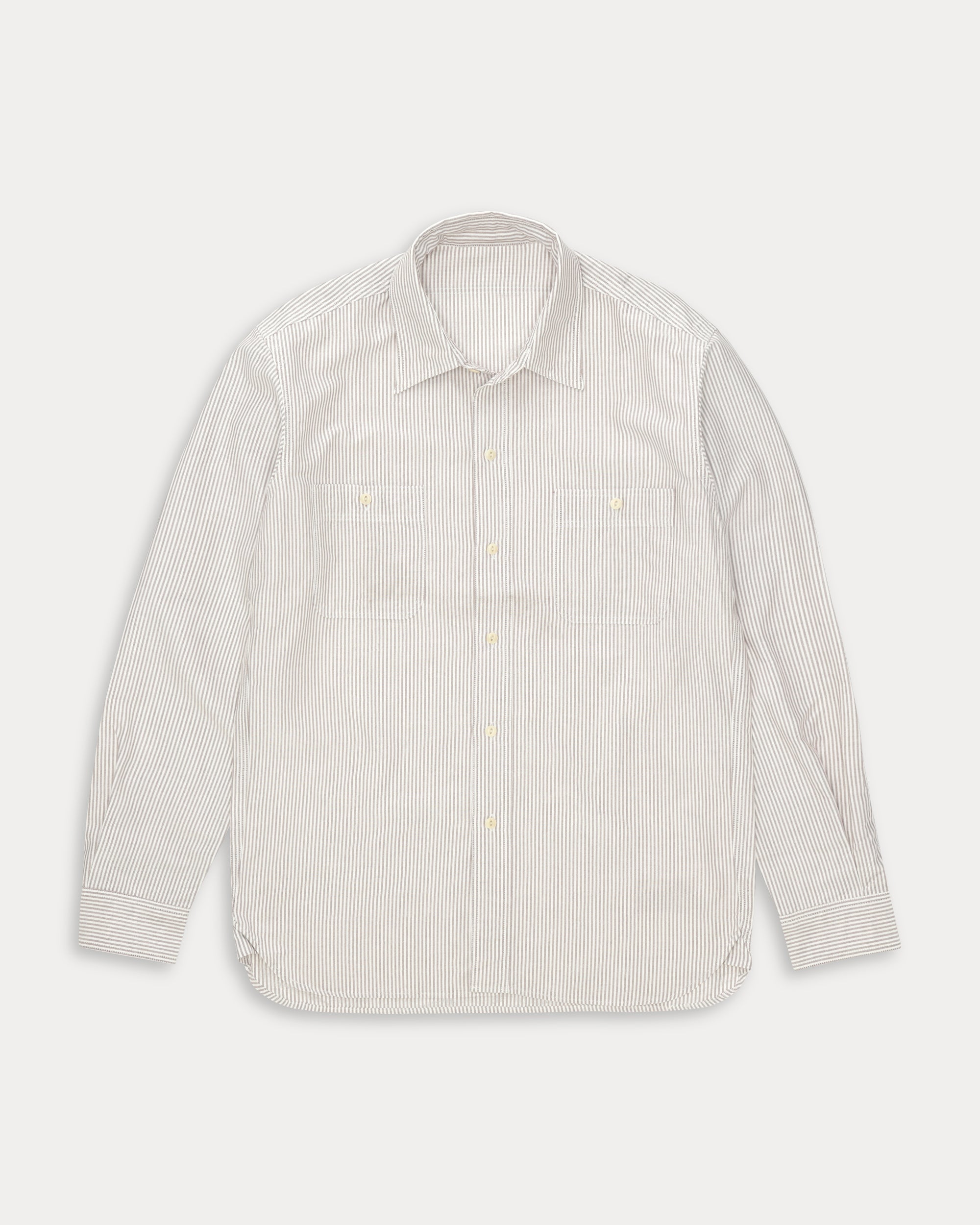 Work Striped Oxford Cotton Shirt