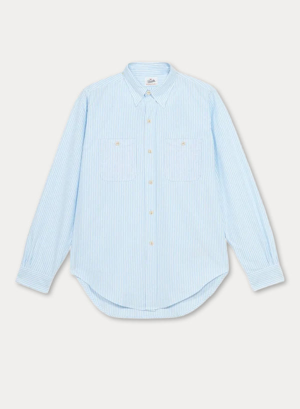Work Striped Oxford Cotton Shirt