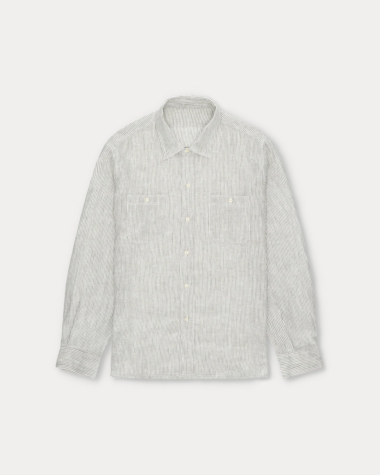 Work Striped Linen Shirt