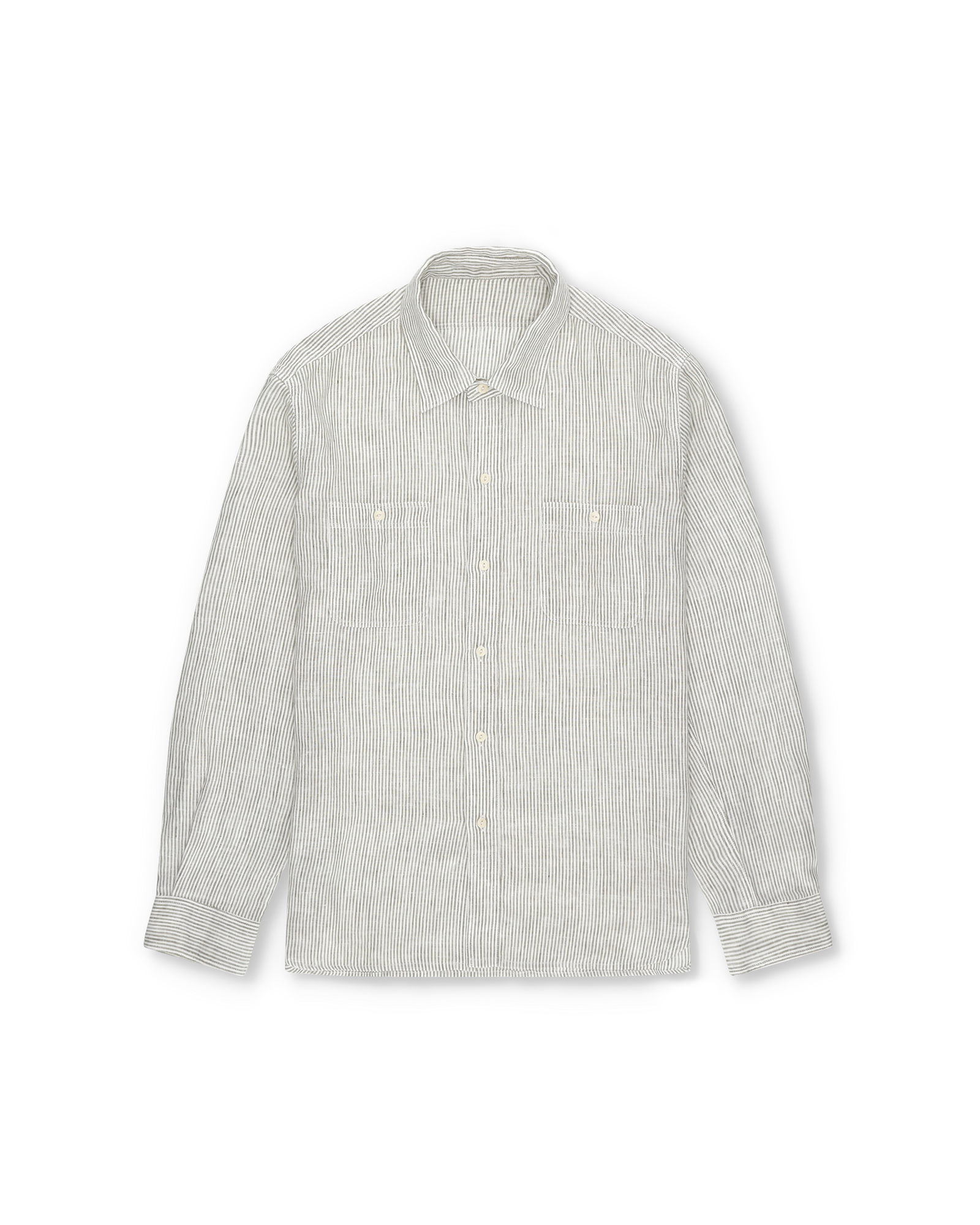 Work Camicia In Lino A Righe