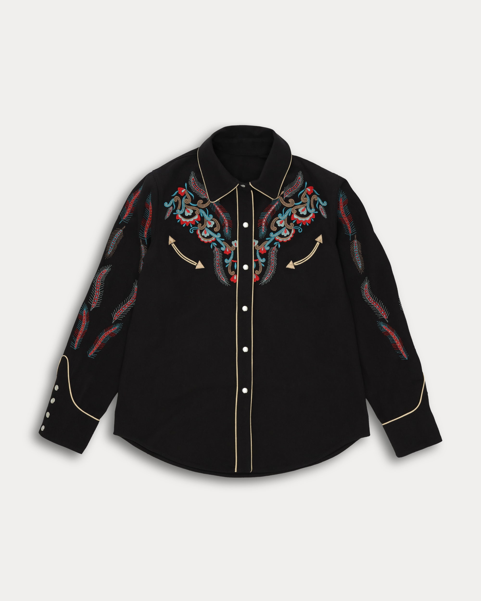 Taissa Camicia Ricamata in Twill di Cotone