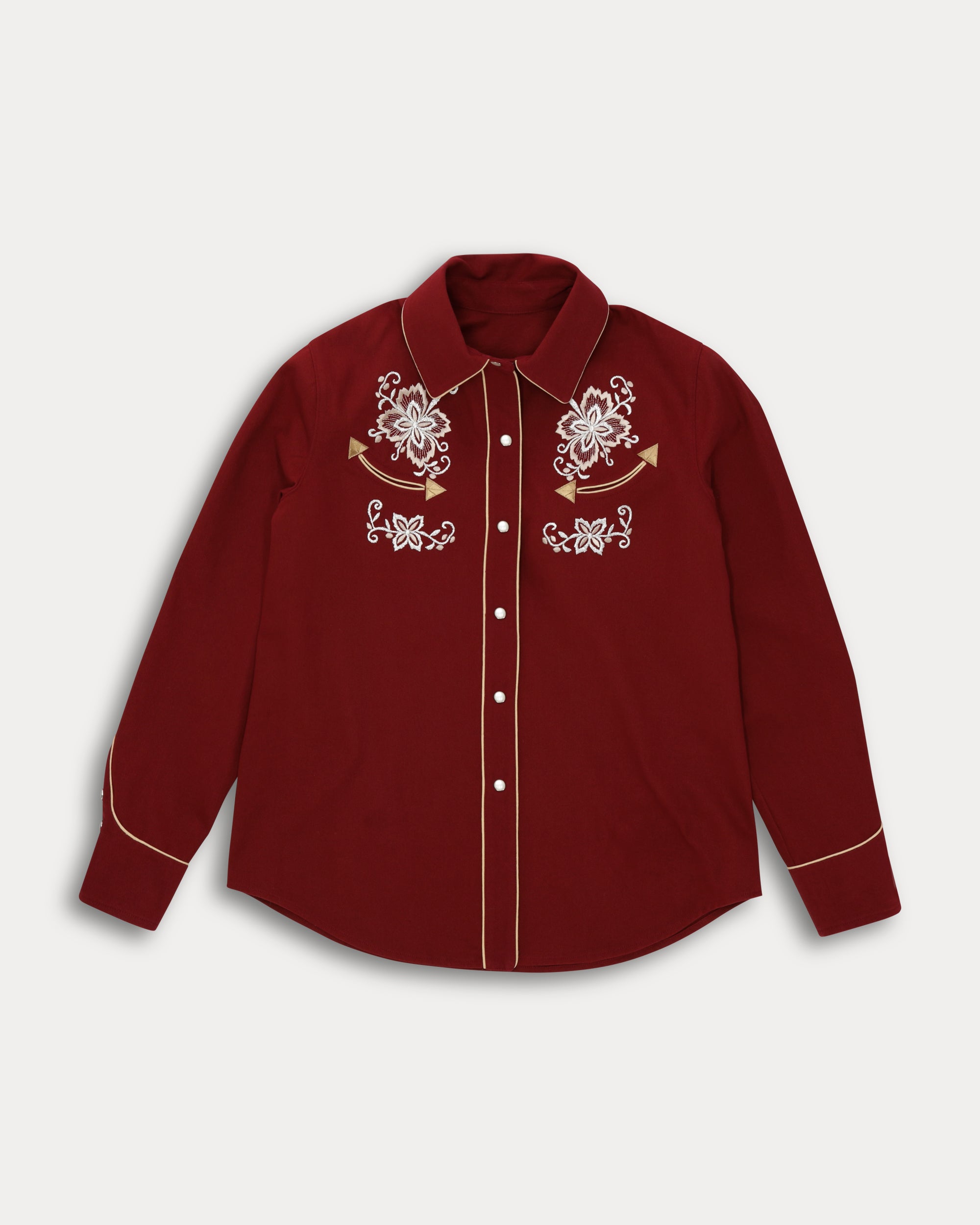 Taissa Camicia Ricamata in Twill di Cotone