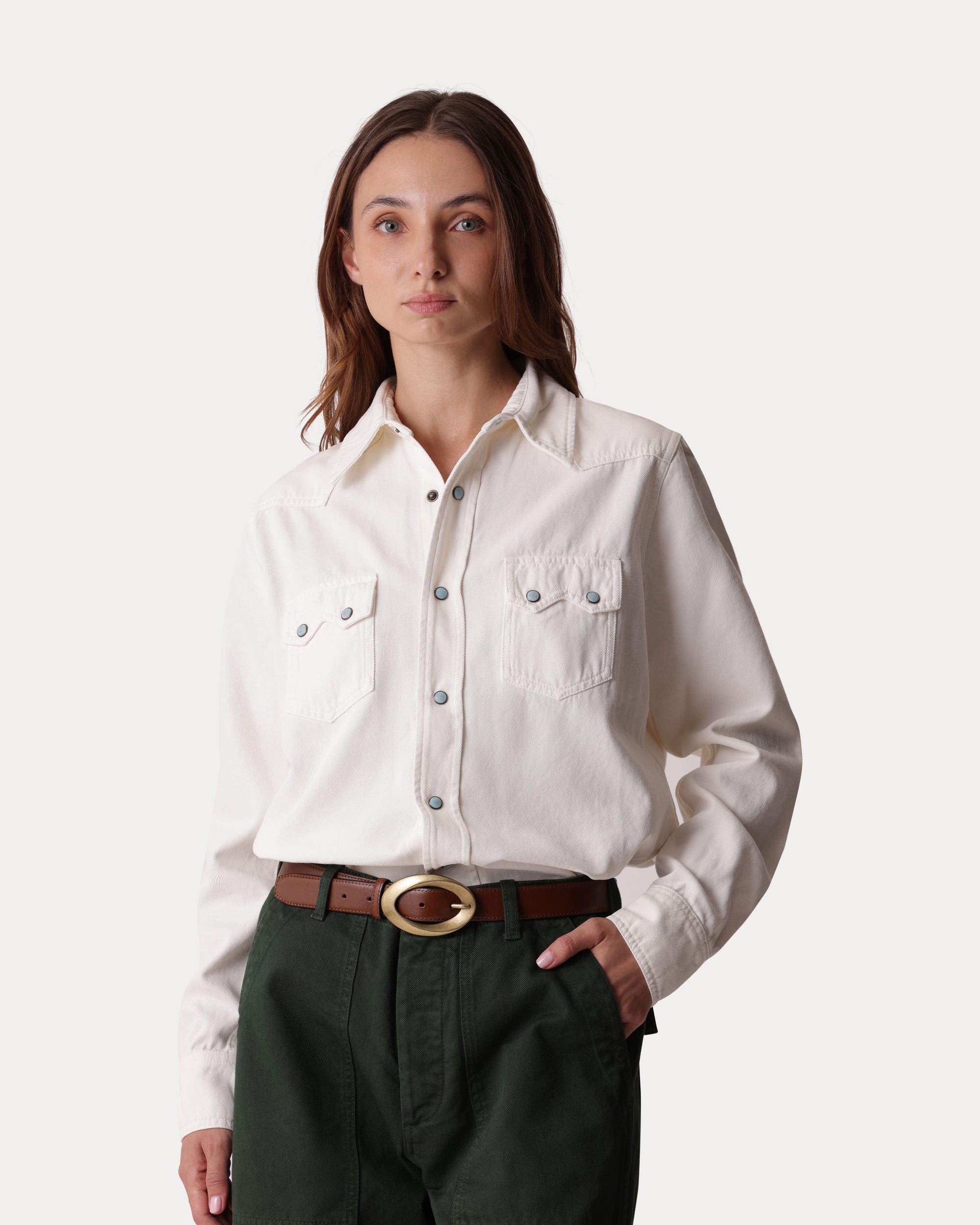 Toledo Camicia Texana In Cotone e Lana