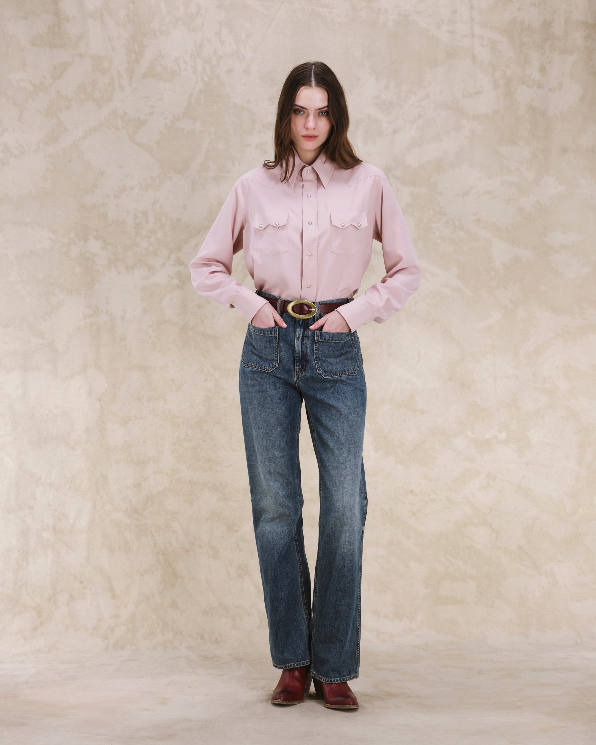 Toledo Camicia Texana In Seta