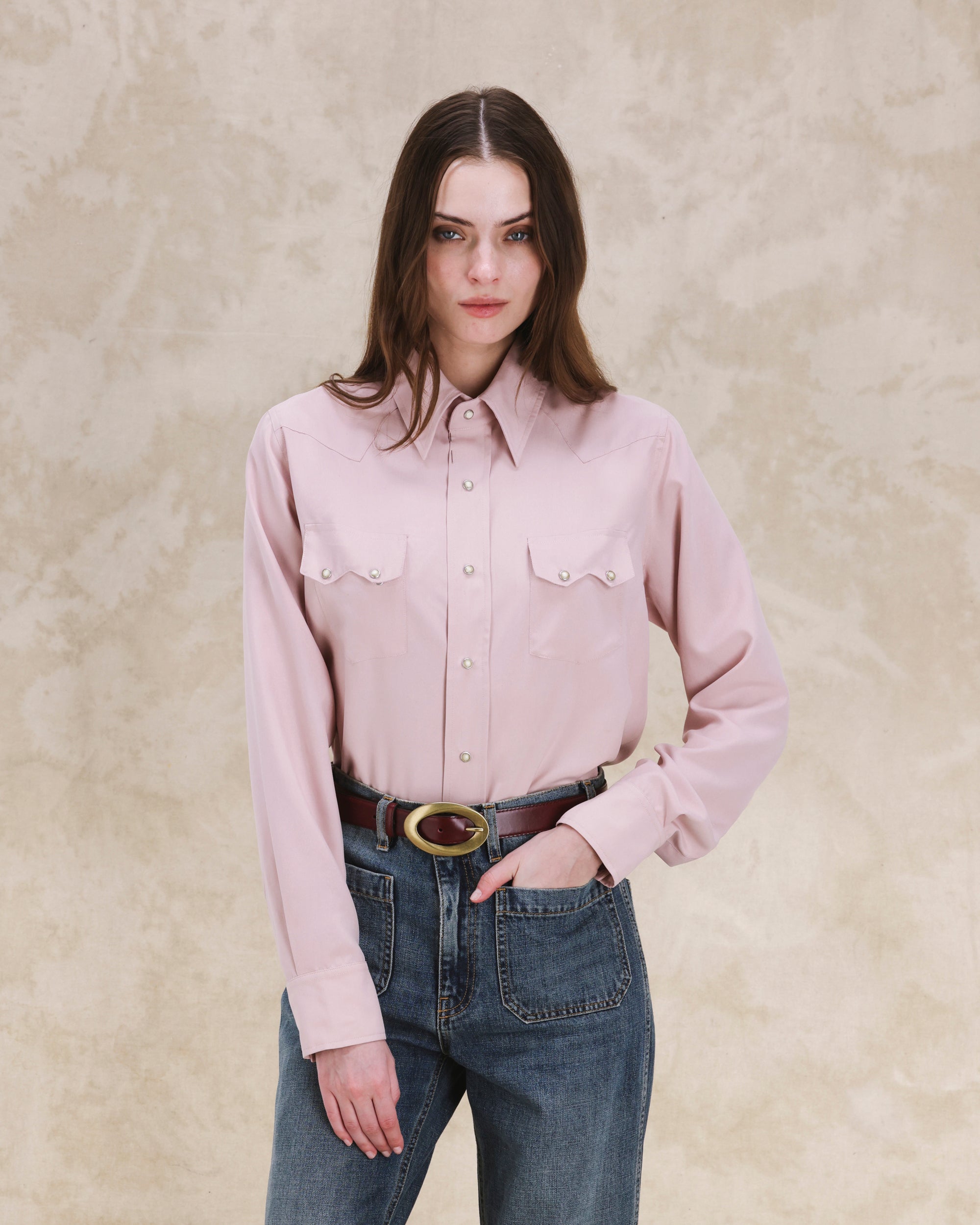 Toledo Camicia Texana In Seta