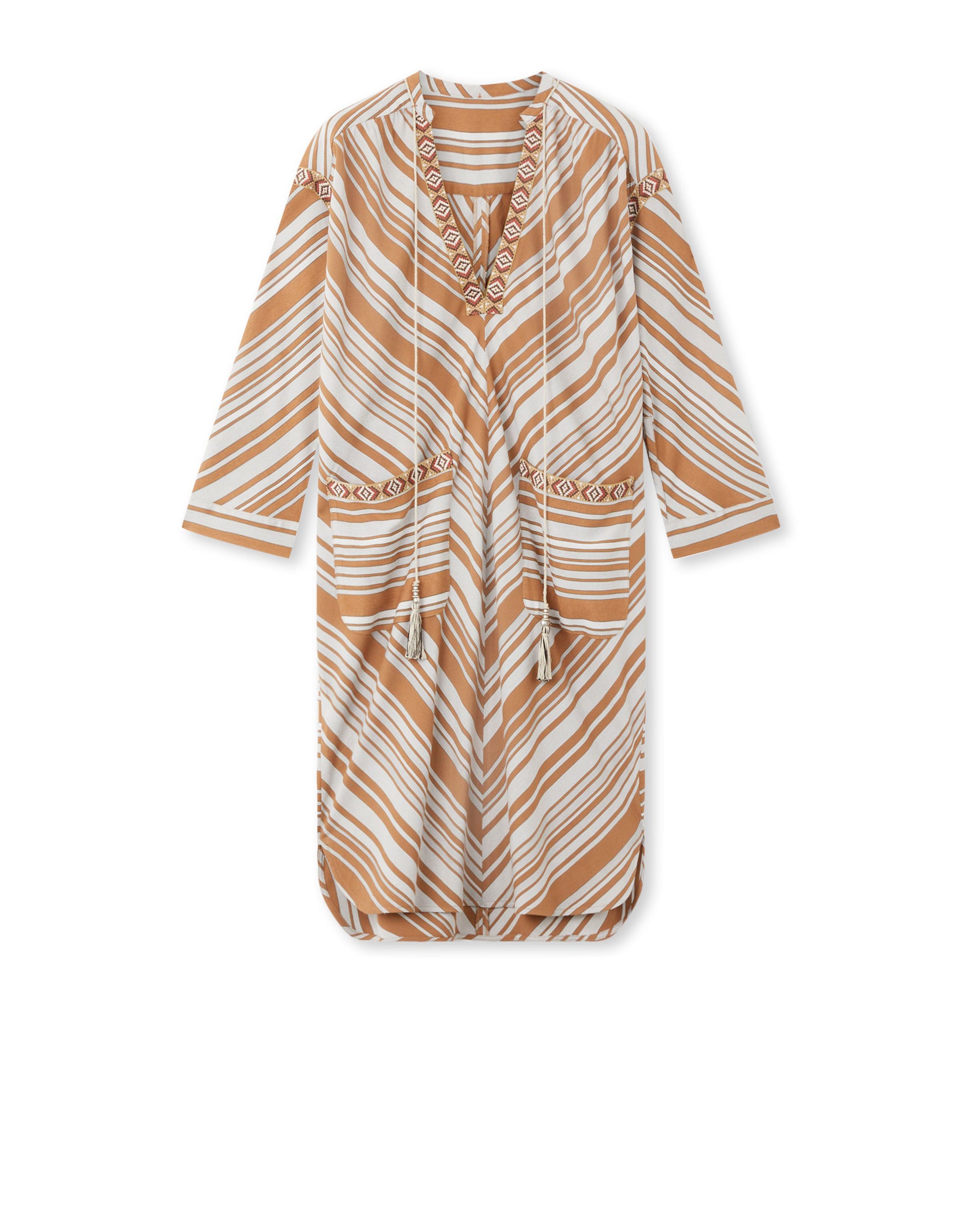 Afsar Abito Midi con Motivo Geometrico