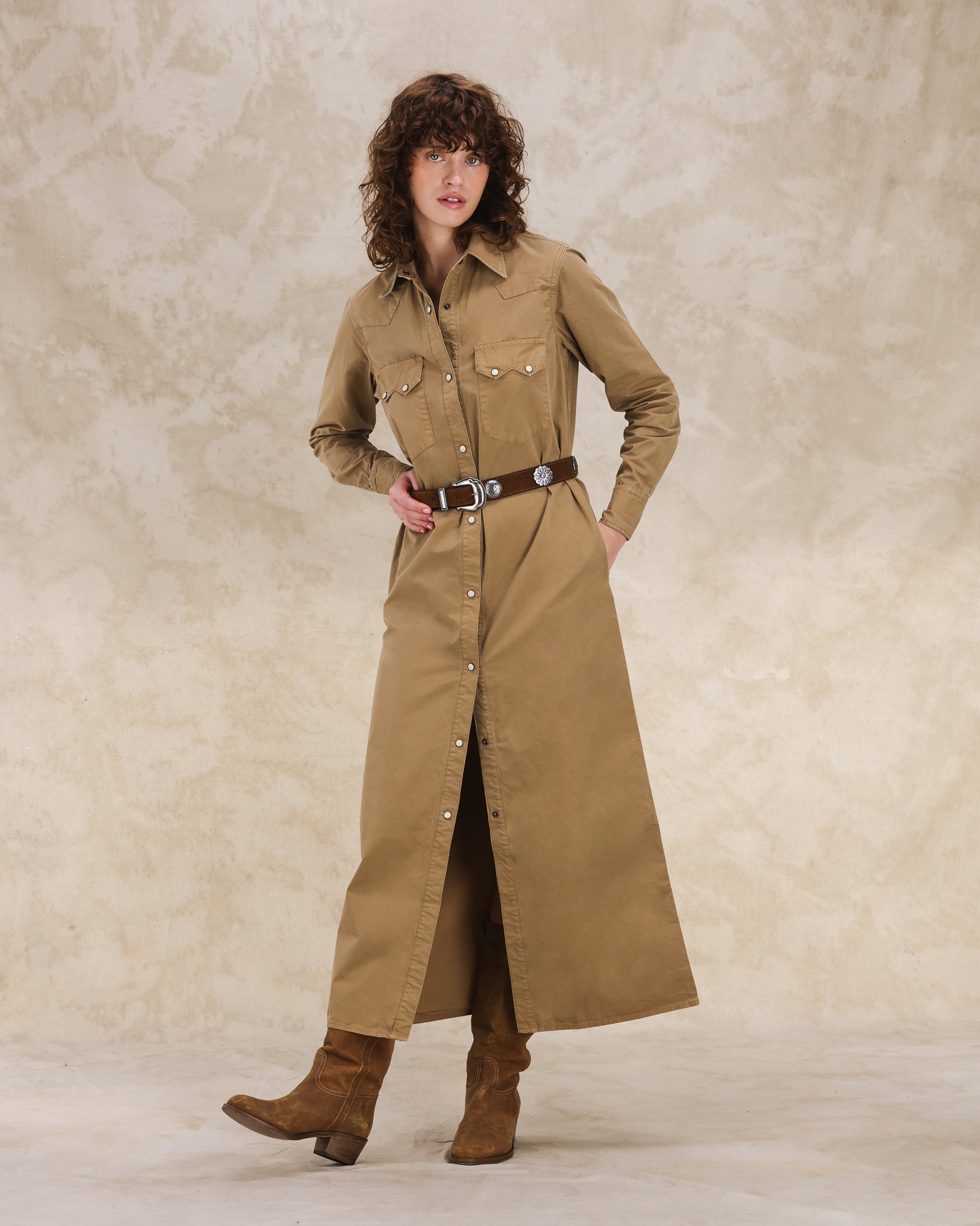 Vivian Abito Chemisier in Tela Paracadute