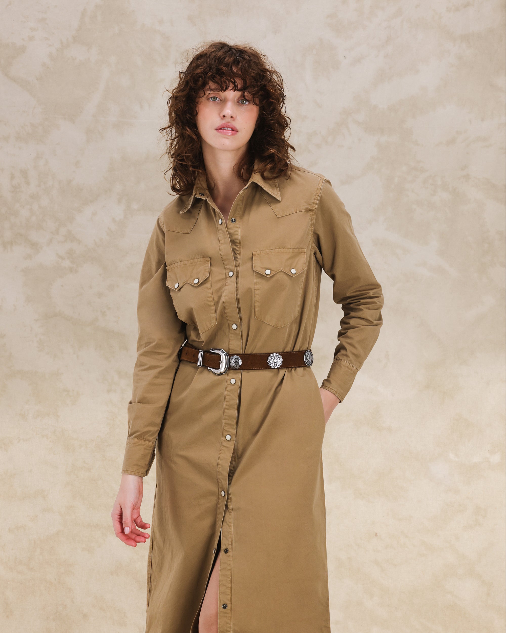 Vivian Abito Chemisier in Tela Paracadute