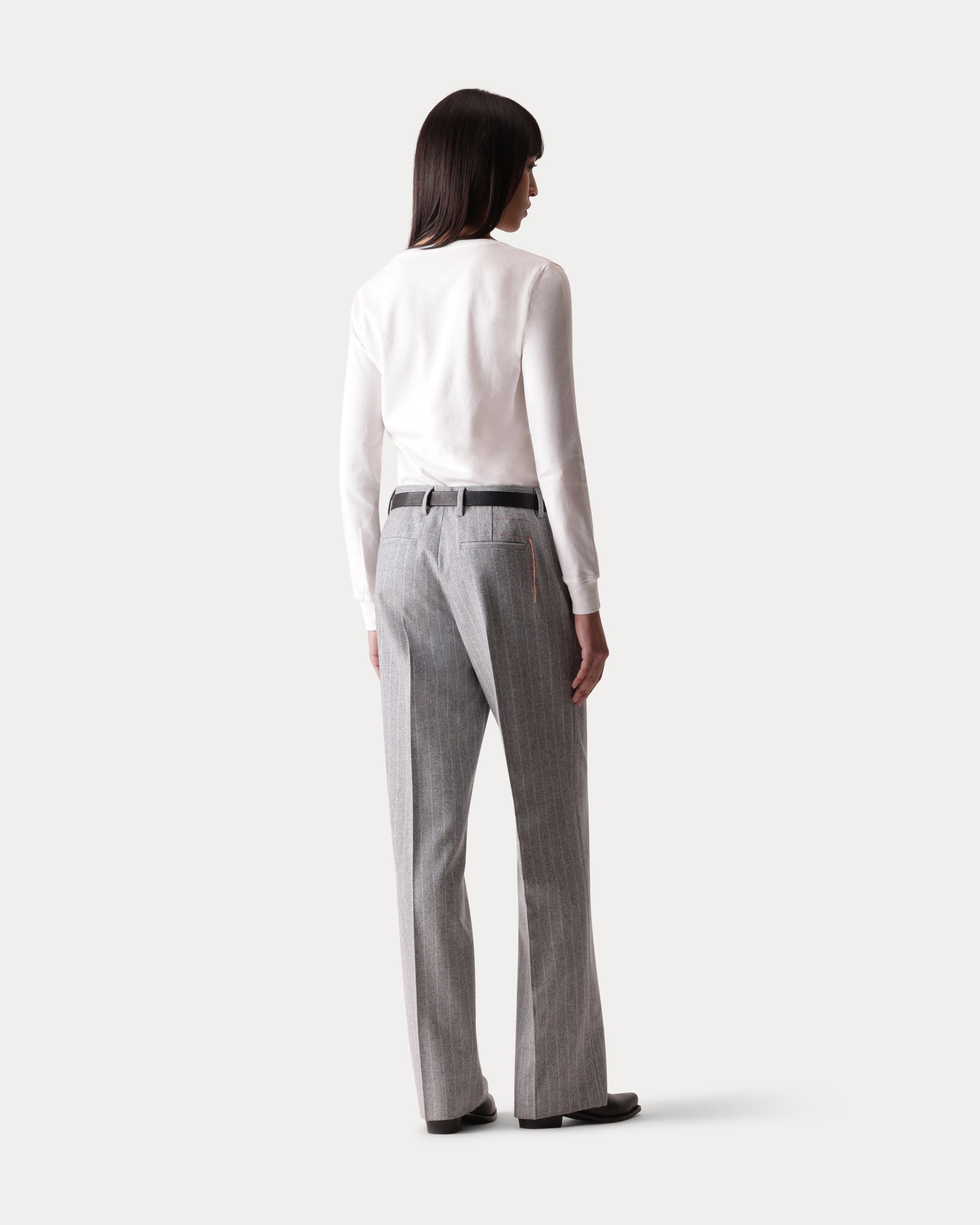 Justine Pantaloni in Fresco Lana Gessato