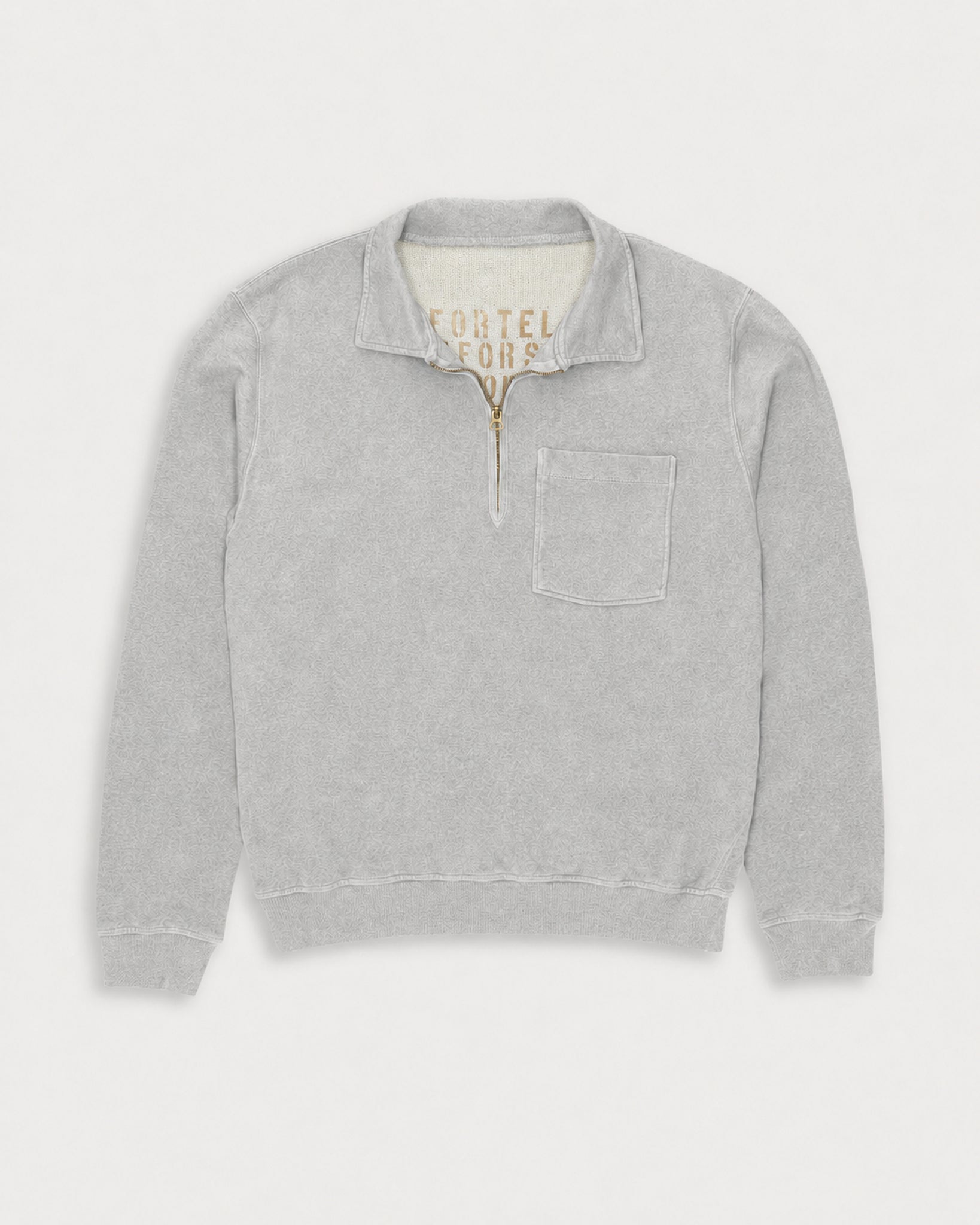 Yale Brushed Jersey Sweatshirt With Collar and Zipper