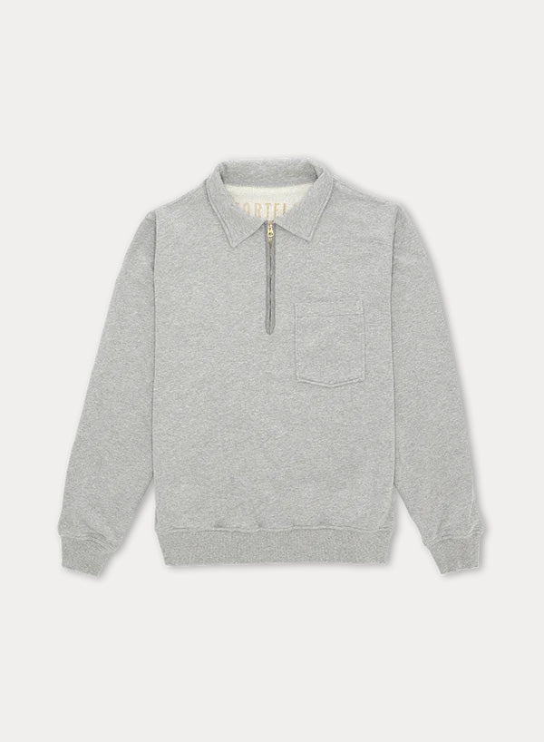 Yale Felpa In Jersey Garzato Con Colletto E Zip