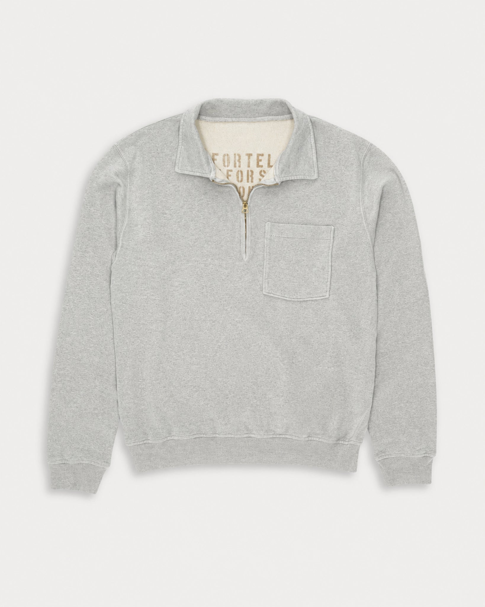 Yale Brushed Jersey Sweatshirt With Collar and Zipper