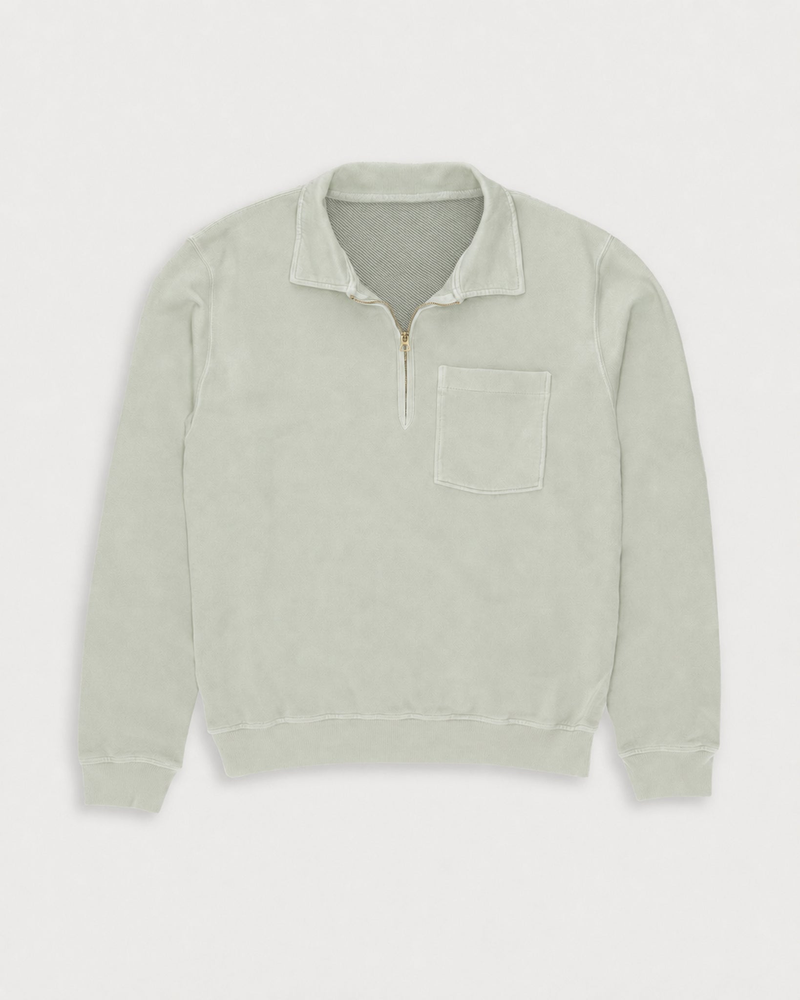 Yale Fleece Cotton Sweatshirt With Collar and Zipper