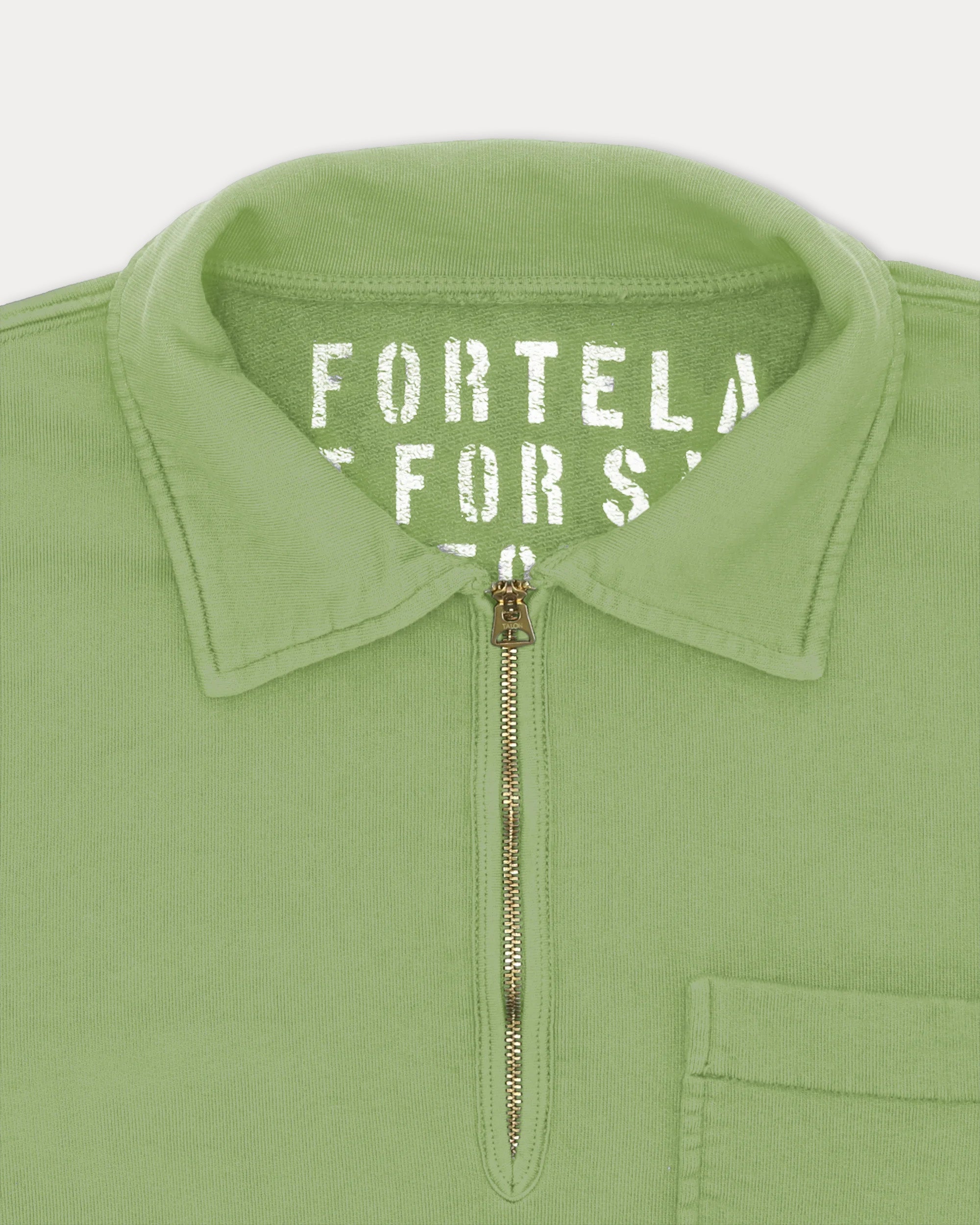 Yale Felpa In Jersey Garzato Con Colletto E Zip