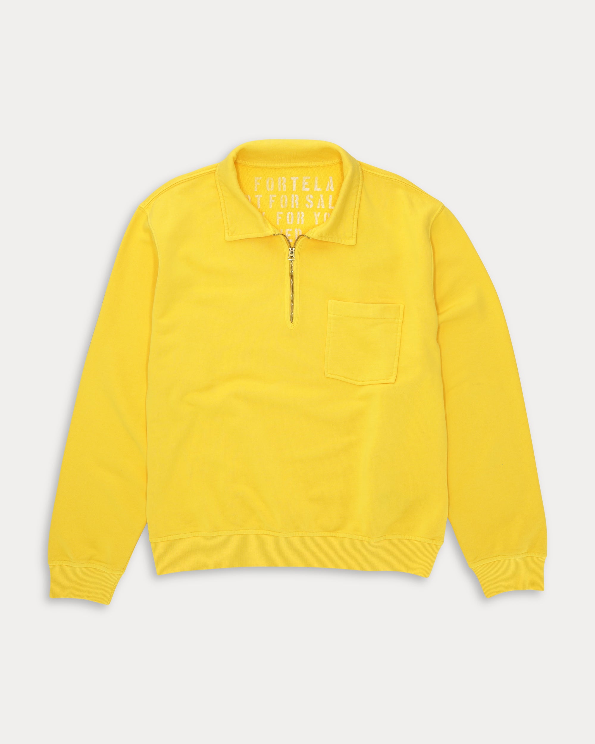 Yale Brushed Jersey Sweatshirt With Collar and Zipper