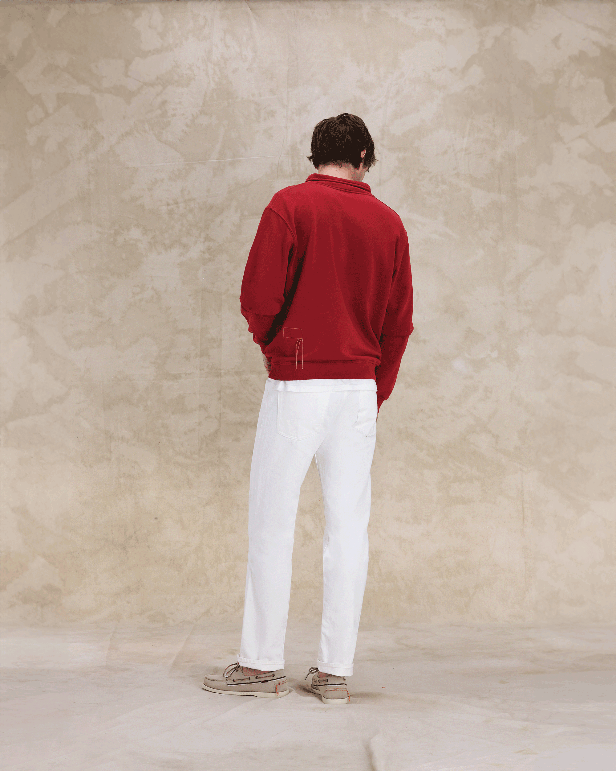 Yale Felpa In Jersey Garzato Con Colletto E Zip