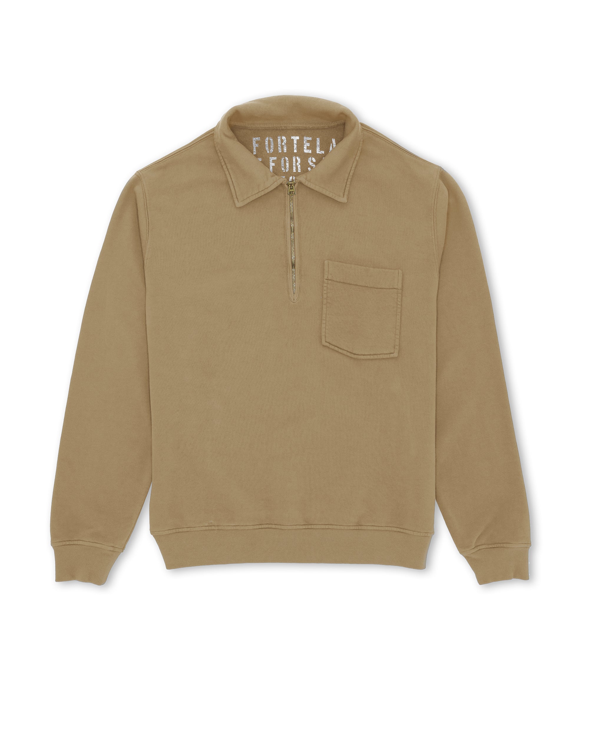 Yale Felpa In Jersey Garzato Con Colletto E Zip