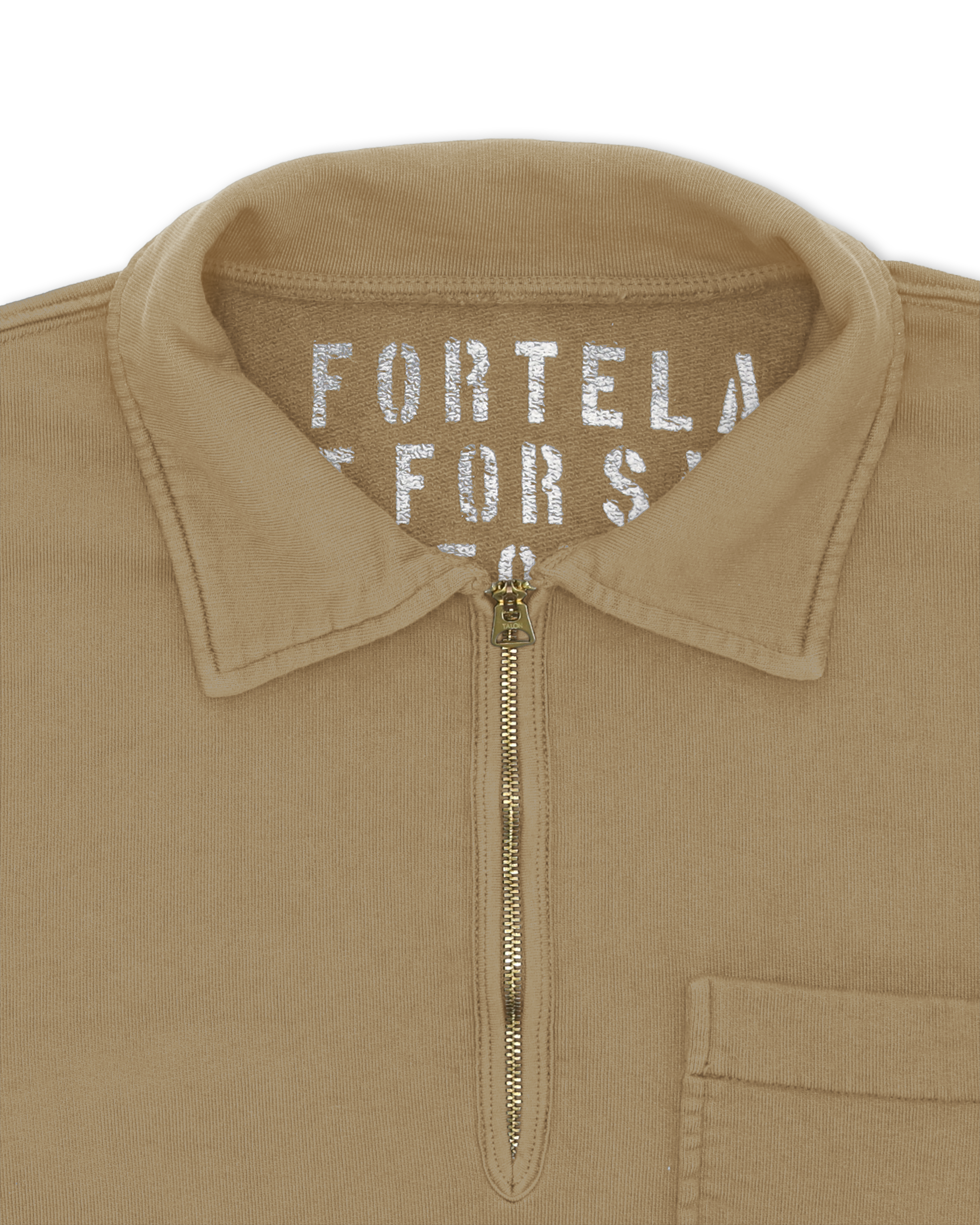 Yale Felpa In Jersey Garzato Con Colletto E Zip