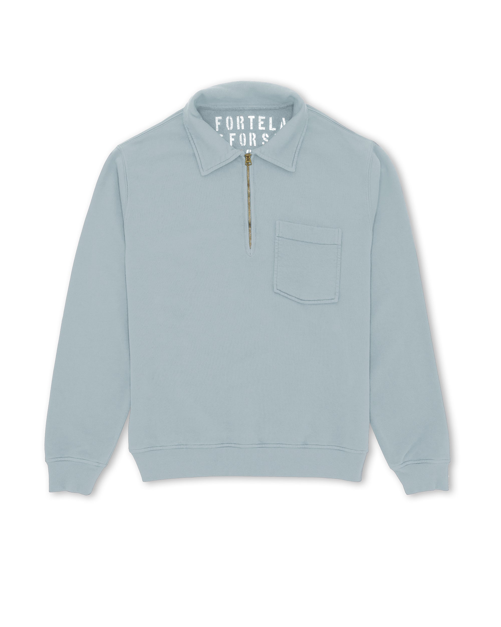 Yale Felpa In Jersey Garzato Con Colletto E Zip